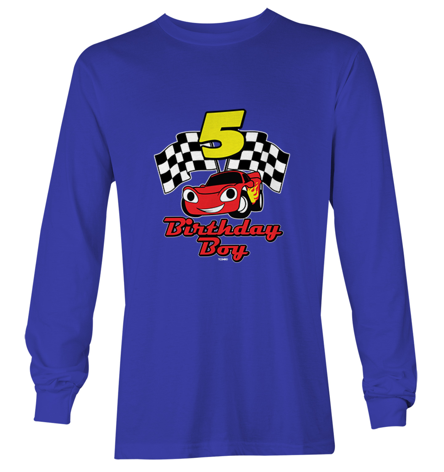 Birthday Boy Car 5 - Five Year Old Checkered Flag Racing Youth T-Shirt - Picture 20 of 20