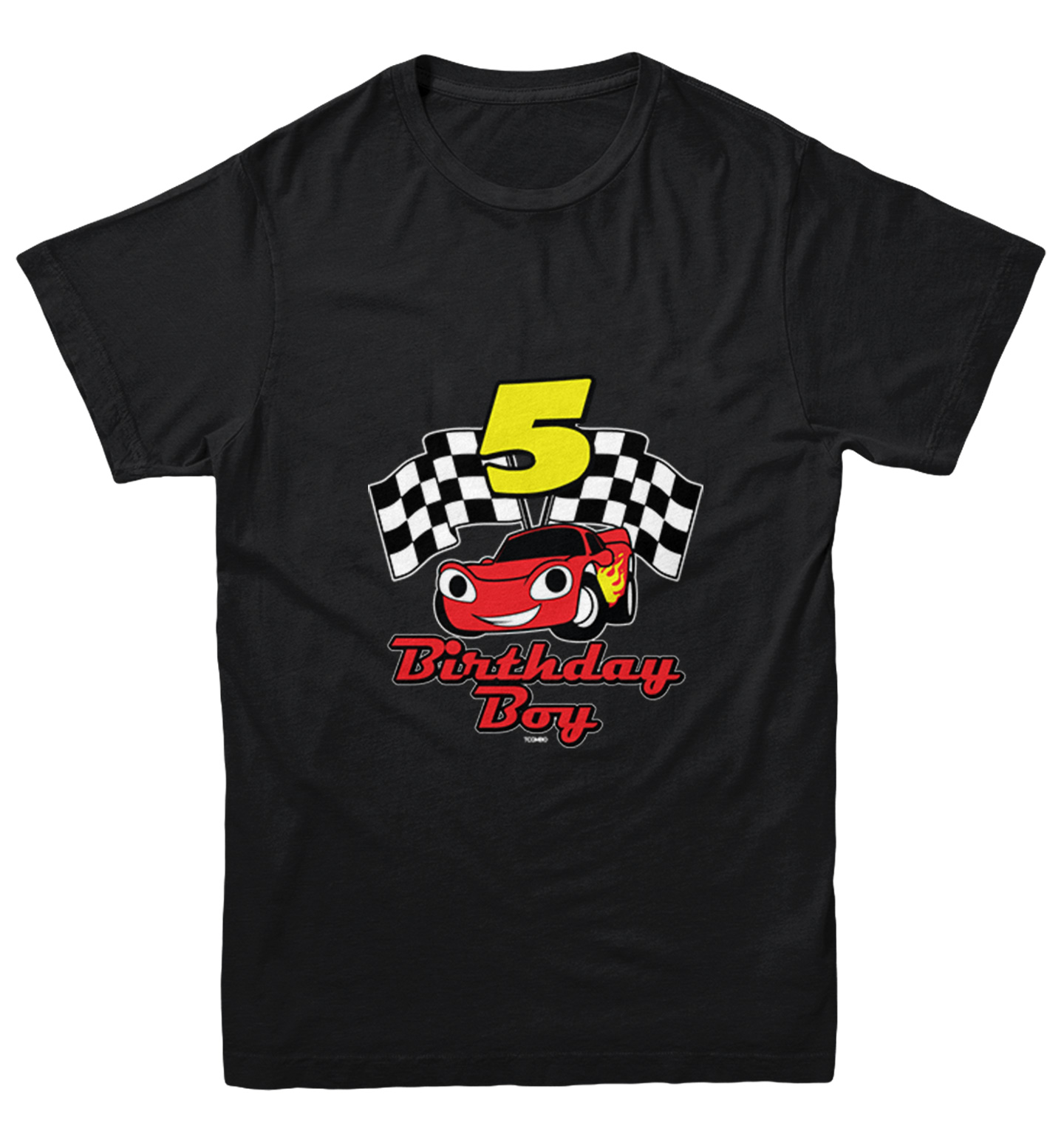 Birthday Boy Car 5 - Five Year Old Checkered Flag Racing Youth T-Shirt - Picture 2 of 20