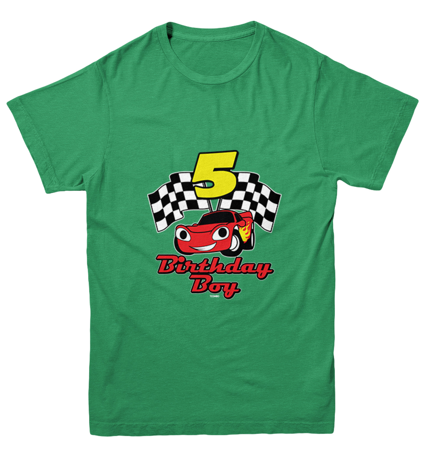 Birthday Boy Car 5 - Five Year Old Checkered Flag Racing Youth T-Shirt - Picture 4 of 20