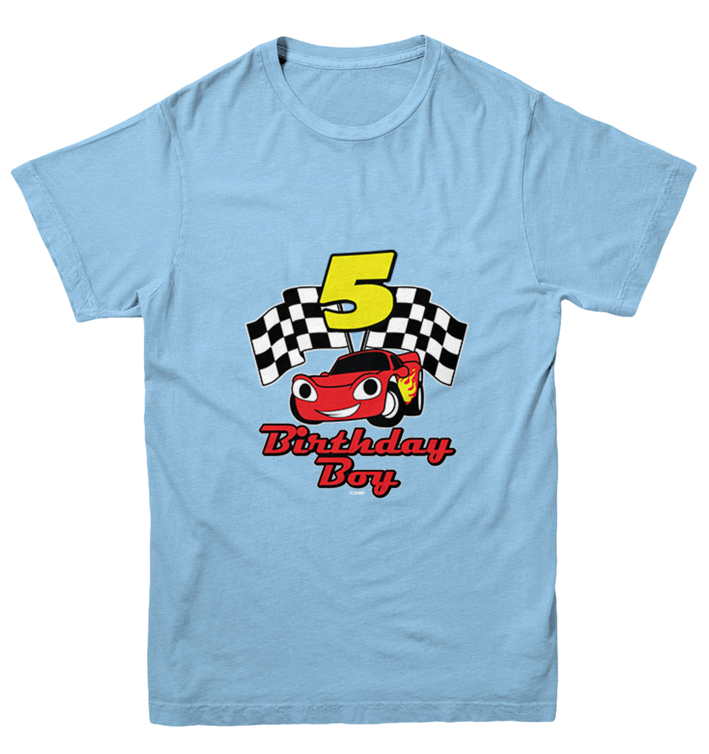 Birthday Boy Car 5 - Five Year Old Checkered Flag Racing Youth T-Shirt - Picture 5 of 20