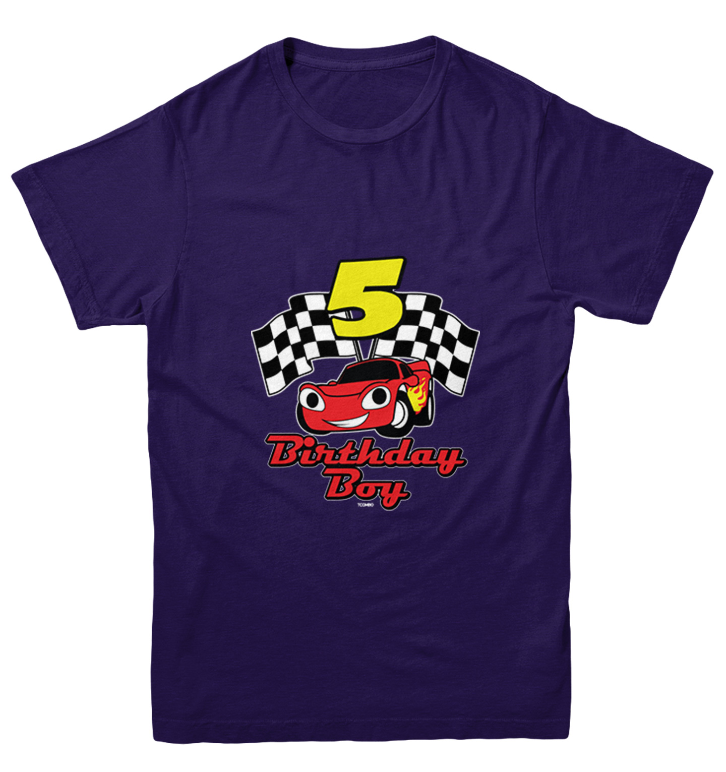 Birthday Boy Car 5 - Five Year Old Checkered Flag Racing Youth T-Shirt - Picture 10 of 20