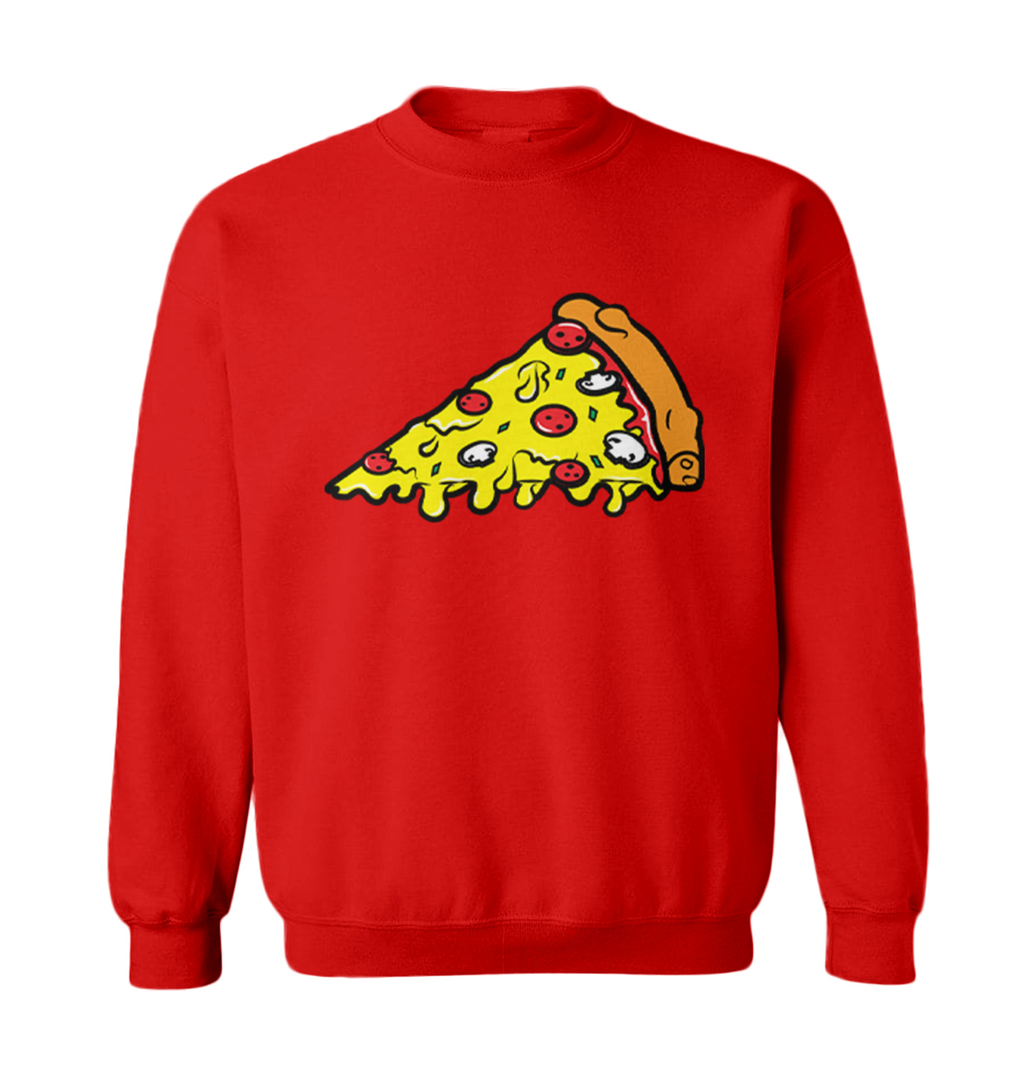 Pizza Slice - Food Lover Piece Cheese Bread Sauce Toddler Crewneck Sweater - Picture 7 of 8