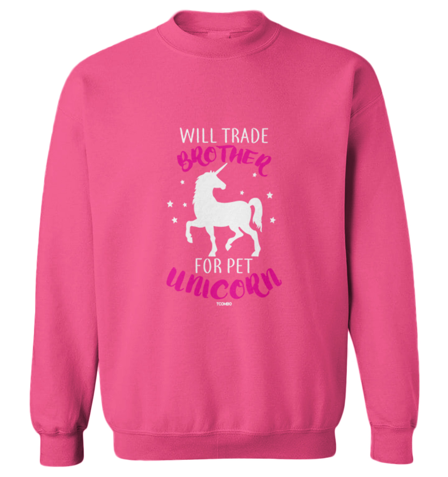 Will Trade Brother For Pet Unicorn - Mythical Creature Toddler Crewneck Sweater