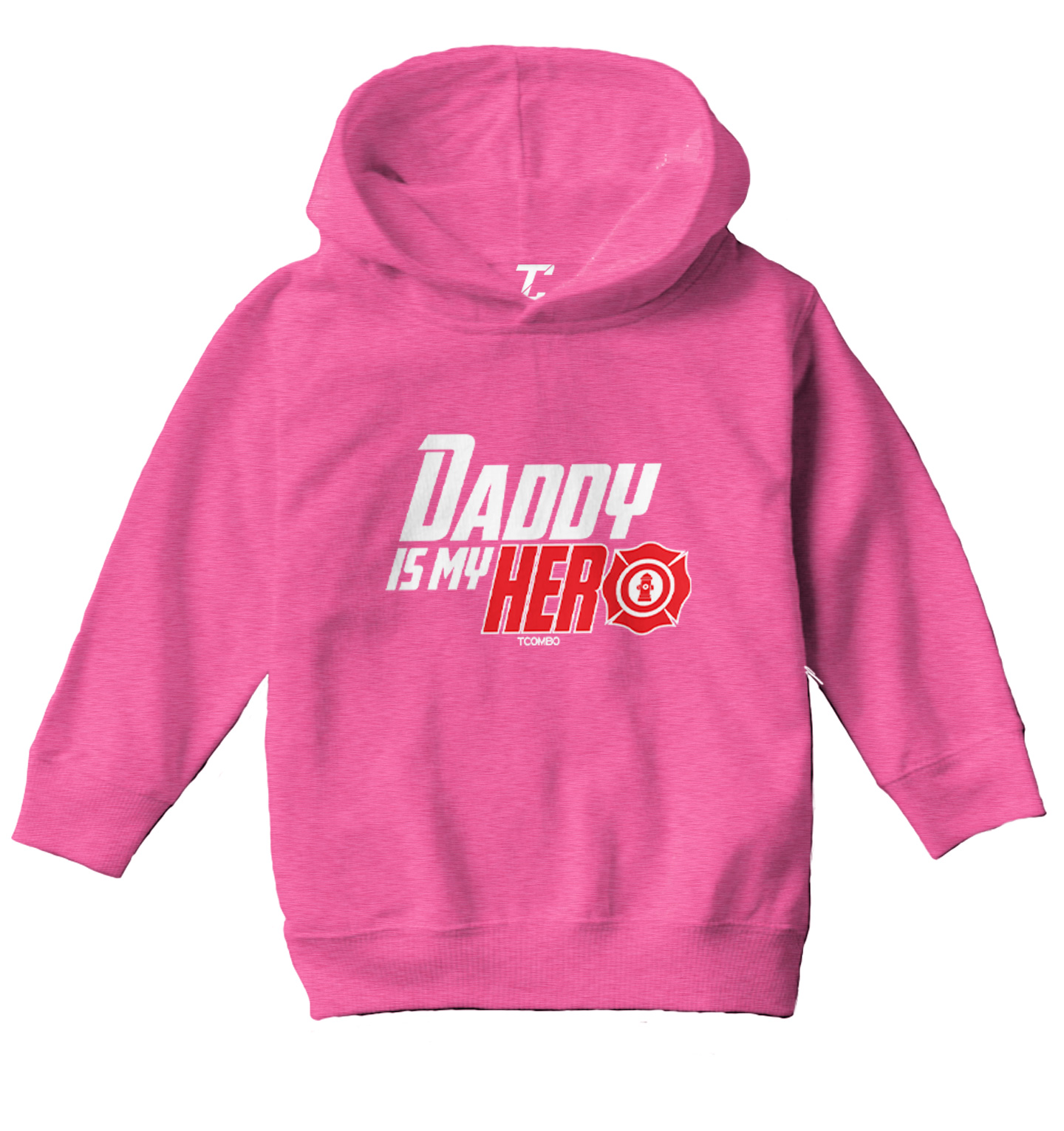 Daddy Is My Hero - Firefighter Heroic Father's Day Toddler/Youth Hoodie - Picture 4 of 12