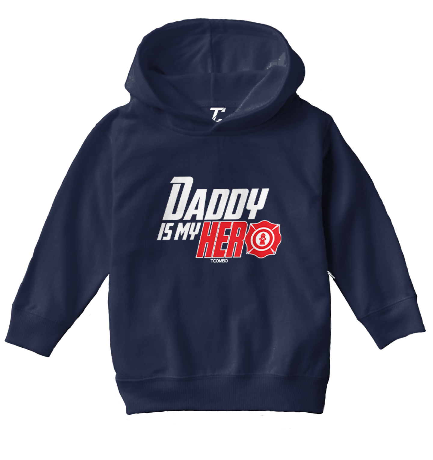 Daddy Is My Hero - Firefighter Heroic Father's Day Toddler/Youth Hoodie - Picture 7 of 12