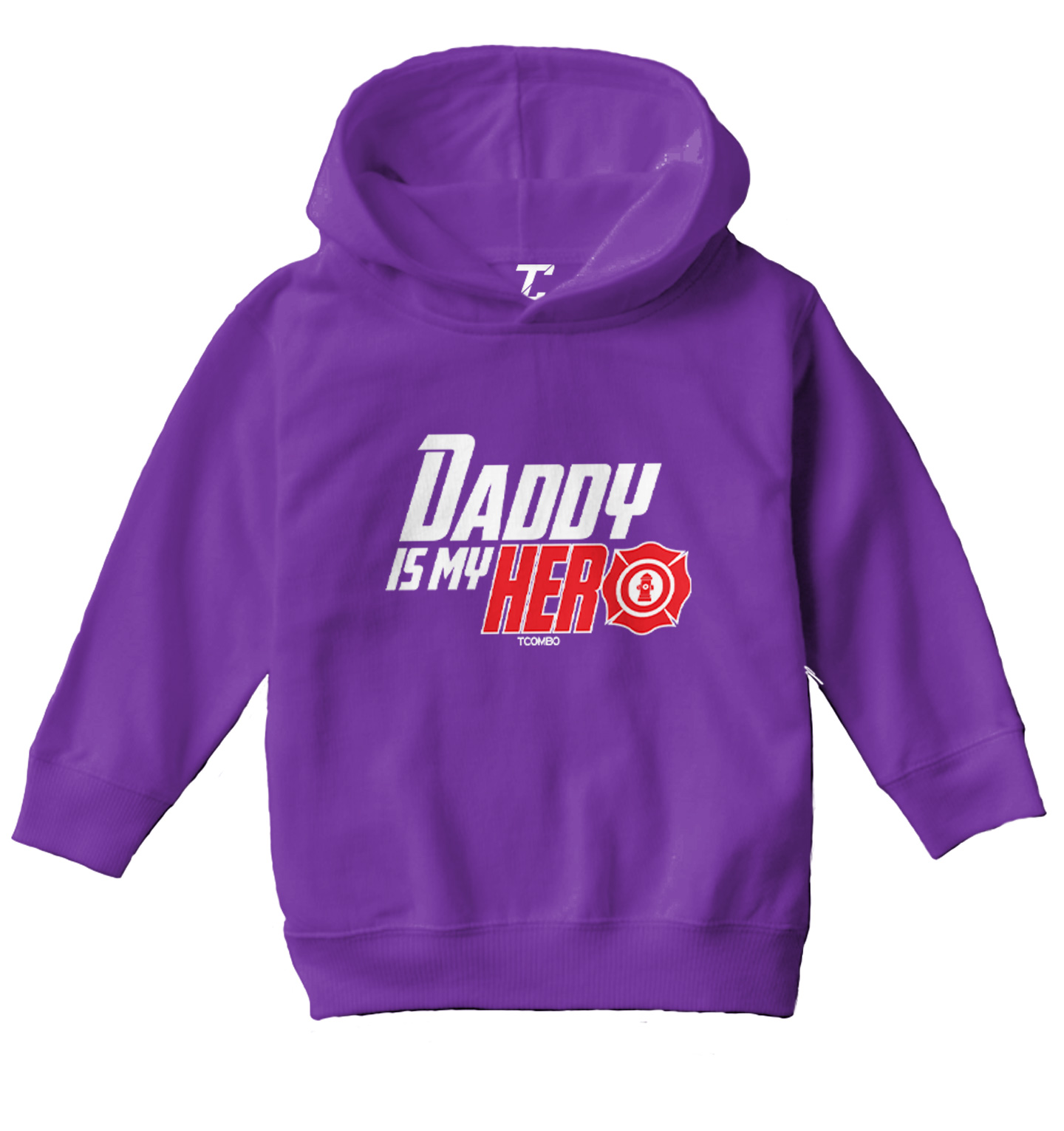 Daddy Is My Hero - Firefighter Heroic Father's Day Toddler/Youth Hoodie - Picture 9 of 12