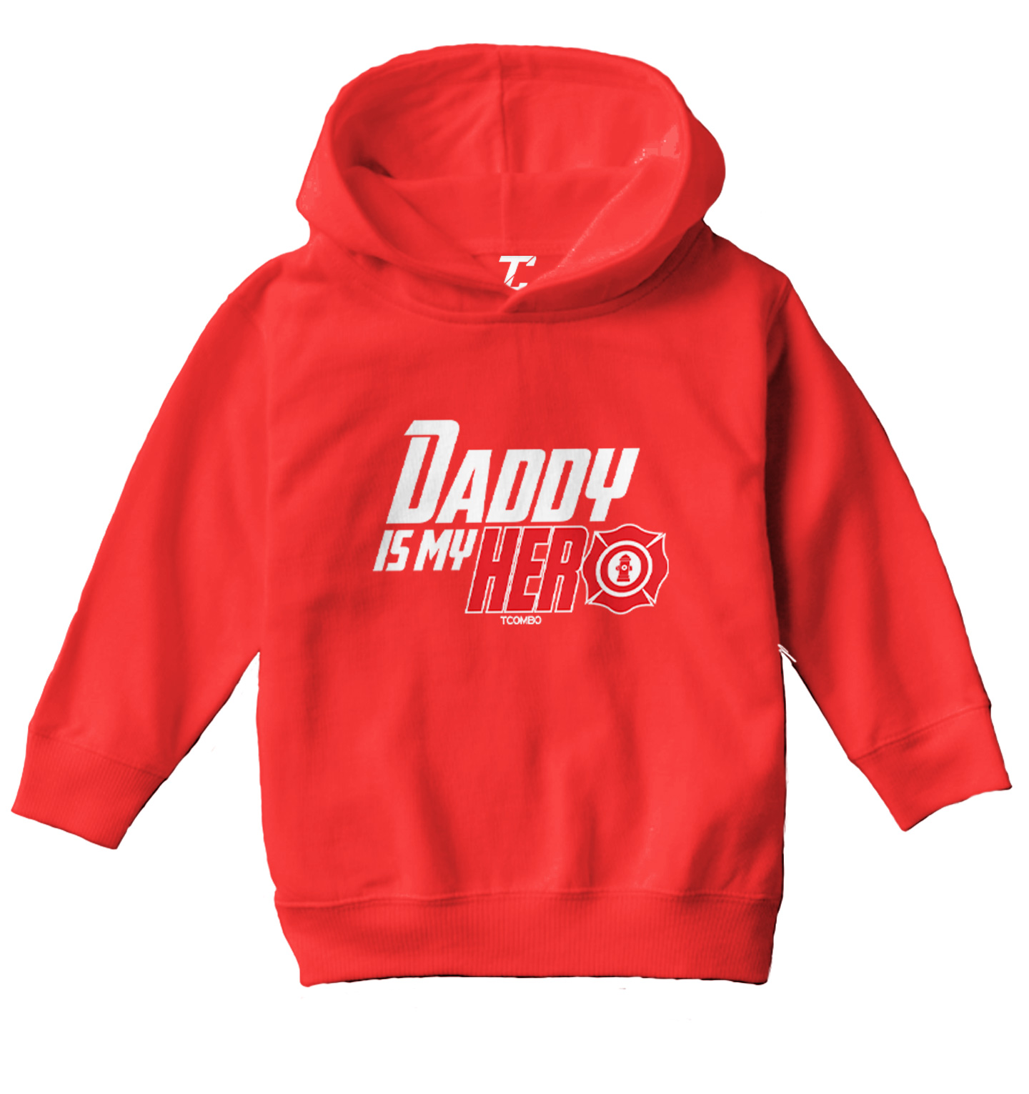 Daddy Is My Hero - Firefighter Heroic Father's Day Toddler/Youth Hoodie - Picture 10 of 12