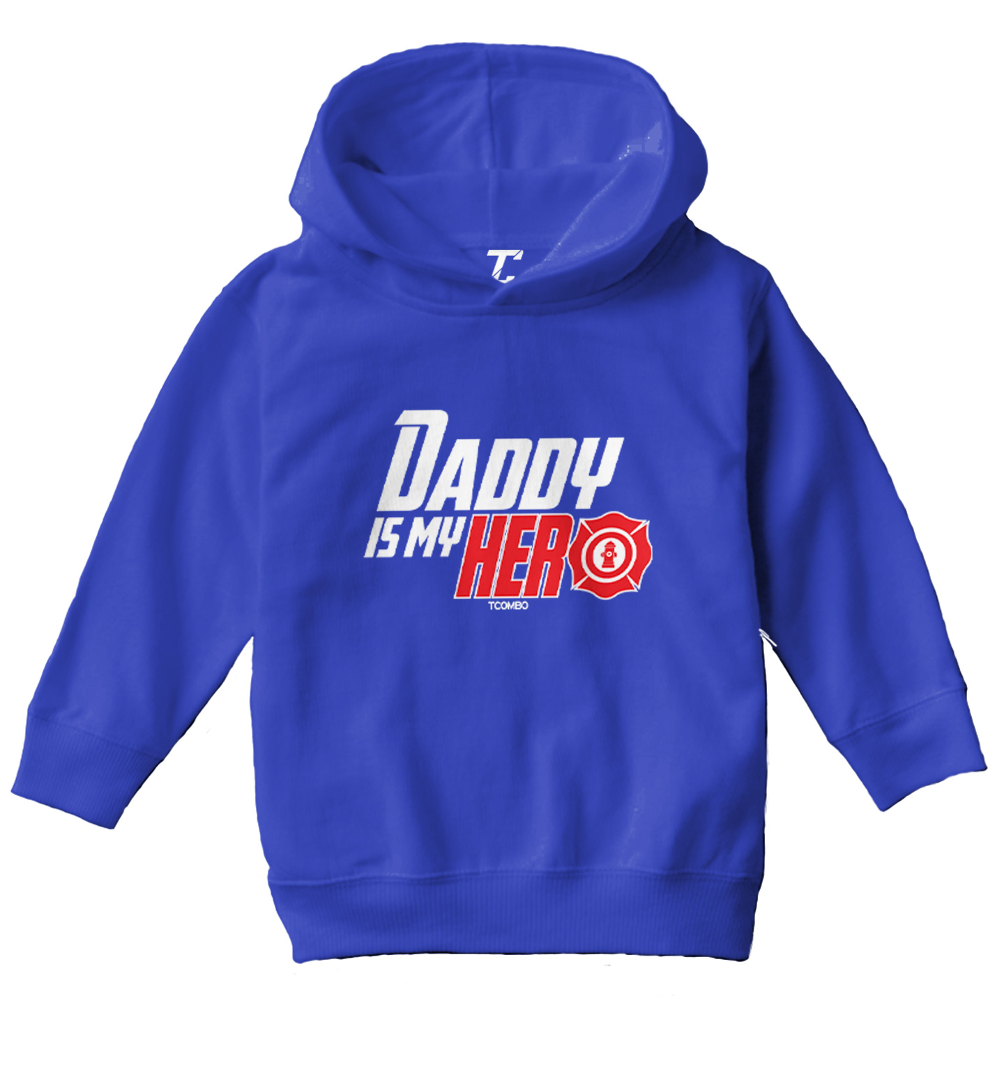 Daddy Is My Hero - Firefighter Heroic Father's Day Toddler/Youth Hoodie - Picture 11 of 12