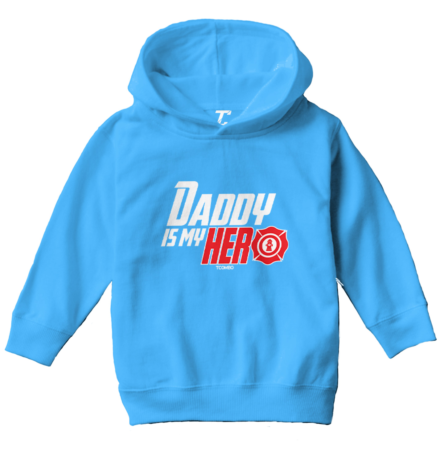 Daddy Is My Hero - Firefighter Heroic Father's Day Toddler/Youth Hoodie - Picture 12 of 12