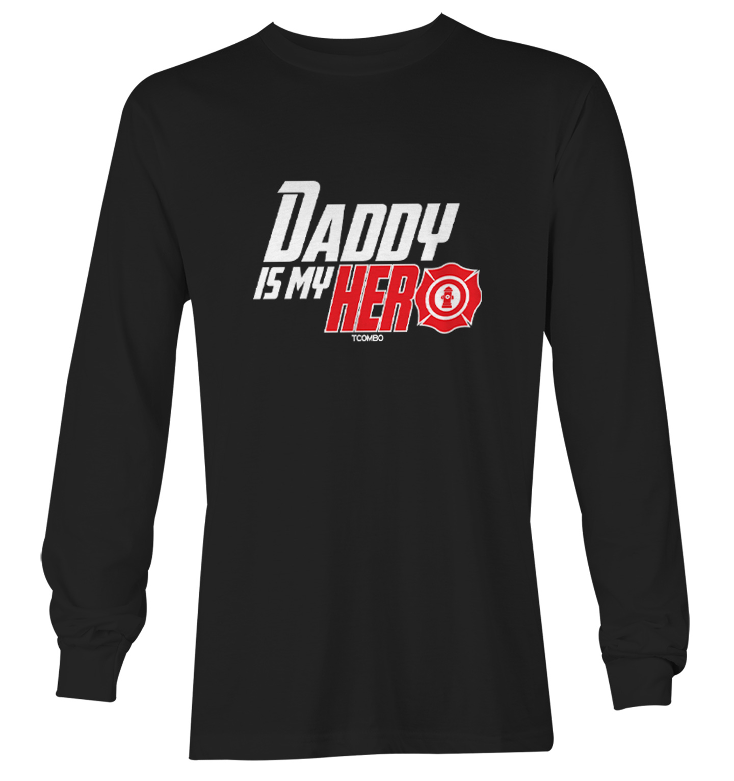 Daddy Is My Hero - Firefighter Heroic Father's Day Youth T-Shirt - Picture 13 of 20