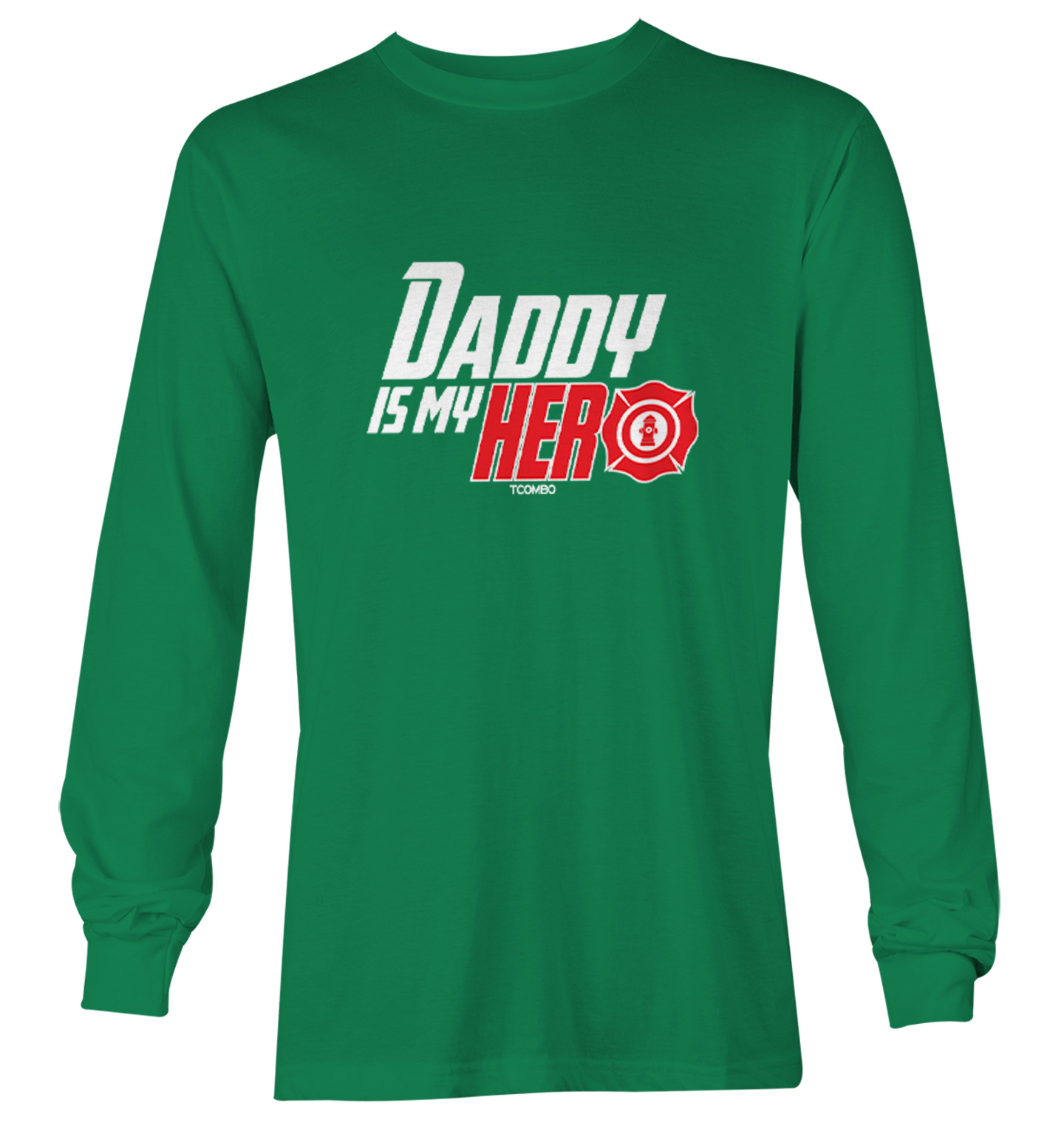 Daddy Is My Hero - Firefighter Heroic Father's Day Youth T-Shirt - Picture 15 of 20