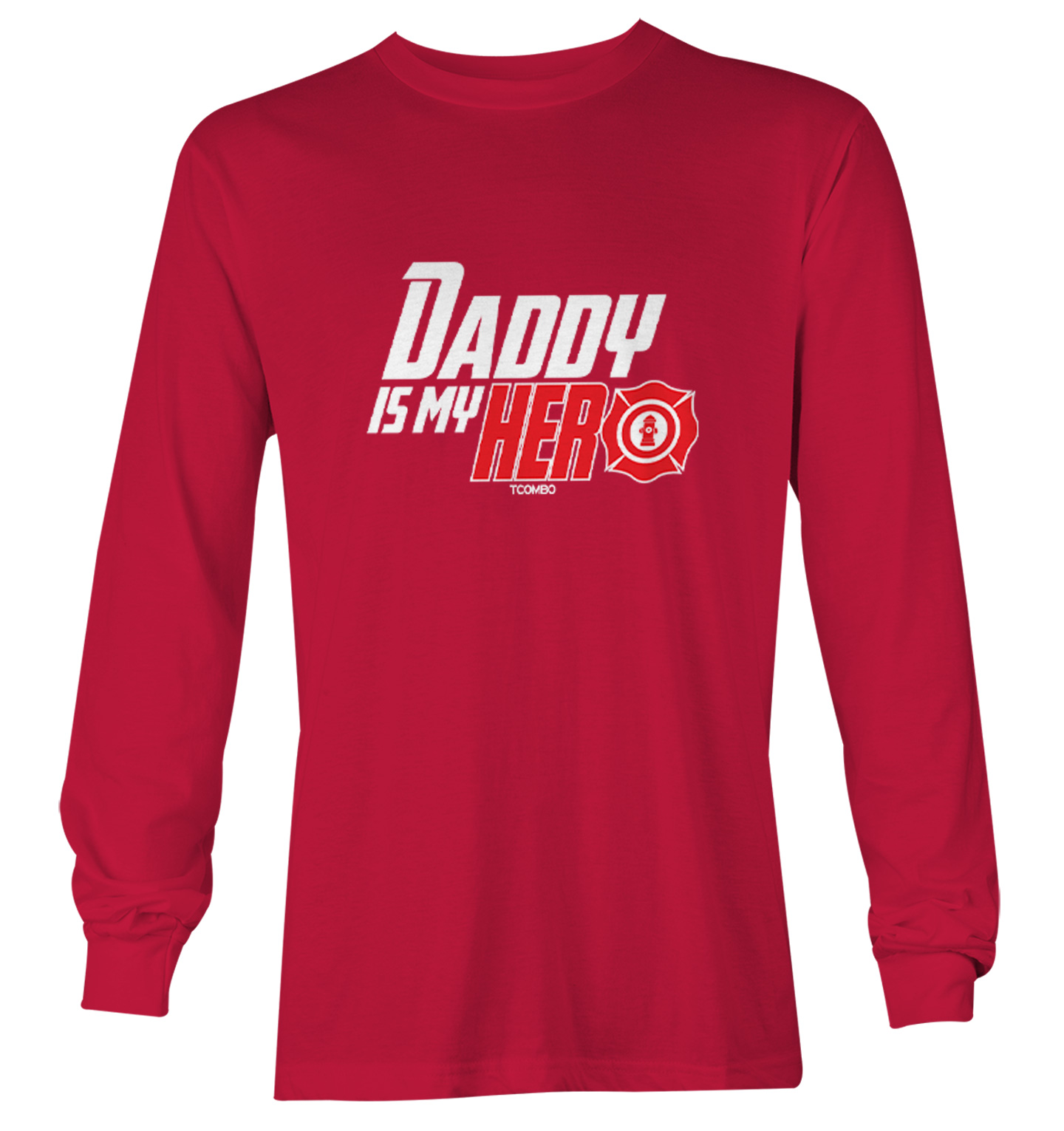 Daddy Is My Hero - Firefighter Heroic Father's Day Youth T-Shirt - Picture 19 of 20