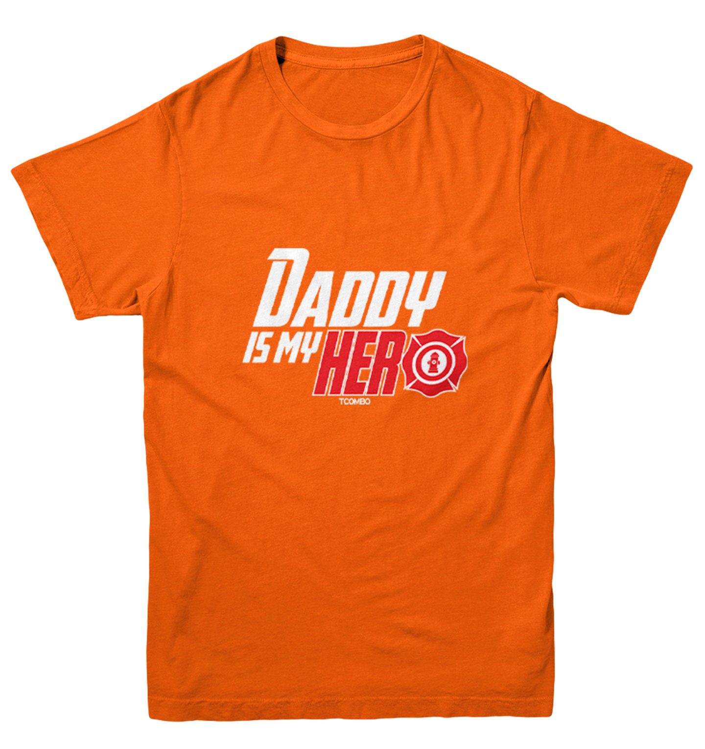 Daddy Is My Hero - Firefighter Heroic Father's Day Youth T-Shirt - Picture 8 of 20