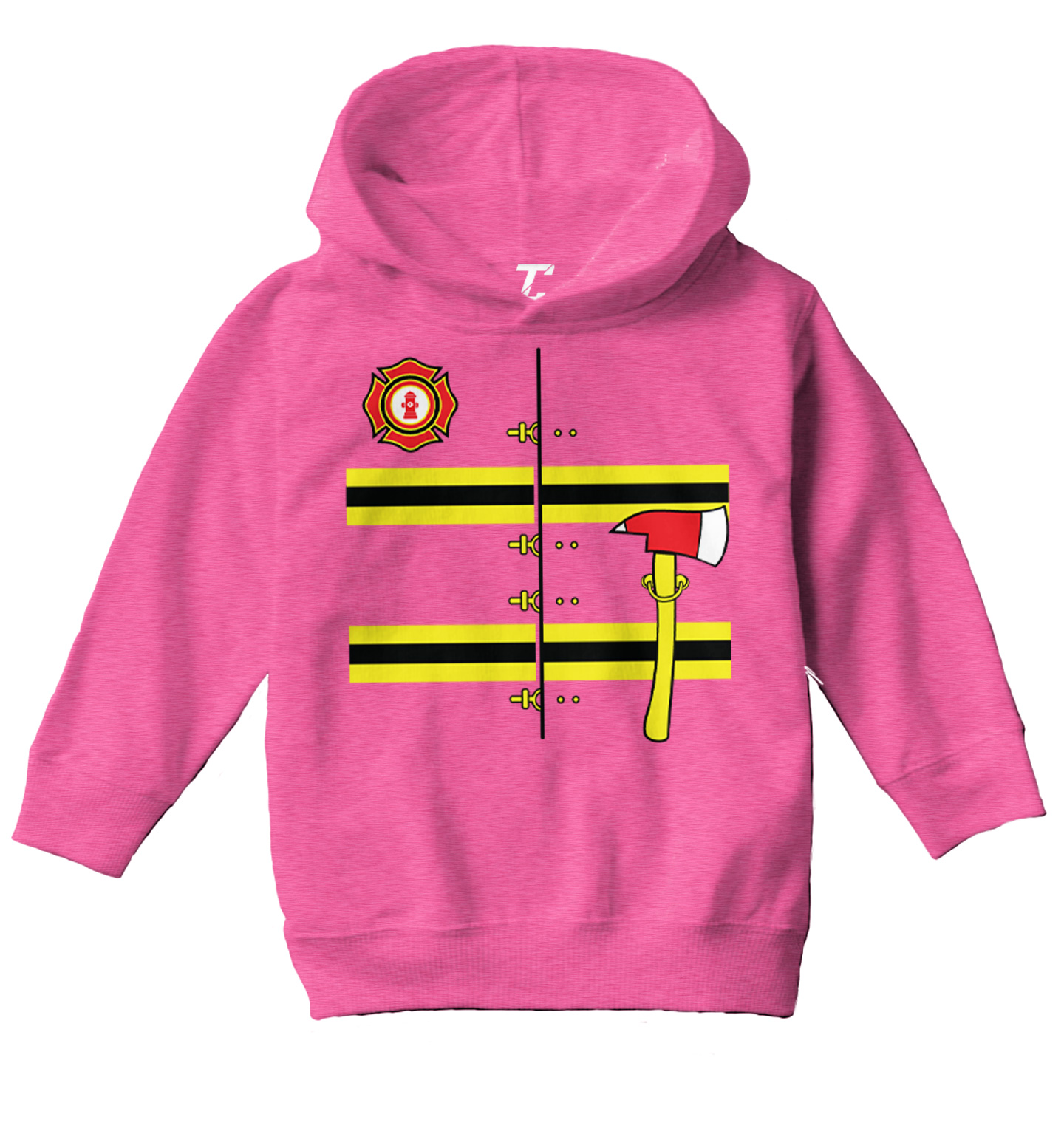 Firefighter Outfit - Costume Uniform Hero Fireman Toddler/Youth Hoodie - Picture 4 of 12
