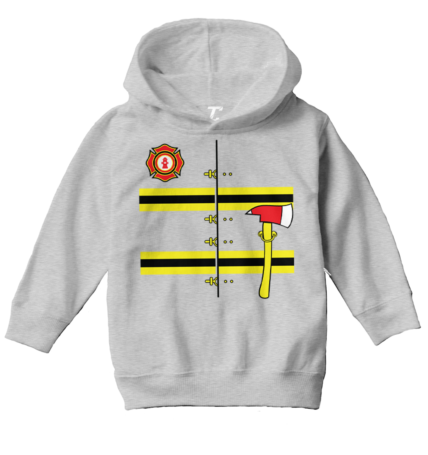Firefighter Outfit - Costume Uniform Hero Fireman Toddler/Youth Hoodie - Picture 6 of 12
