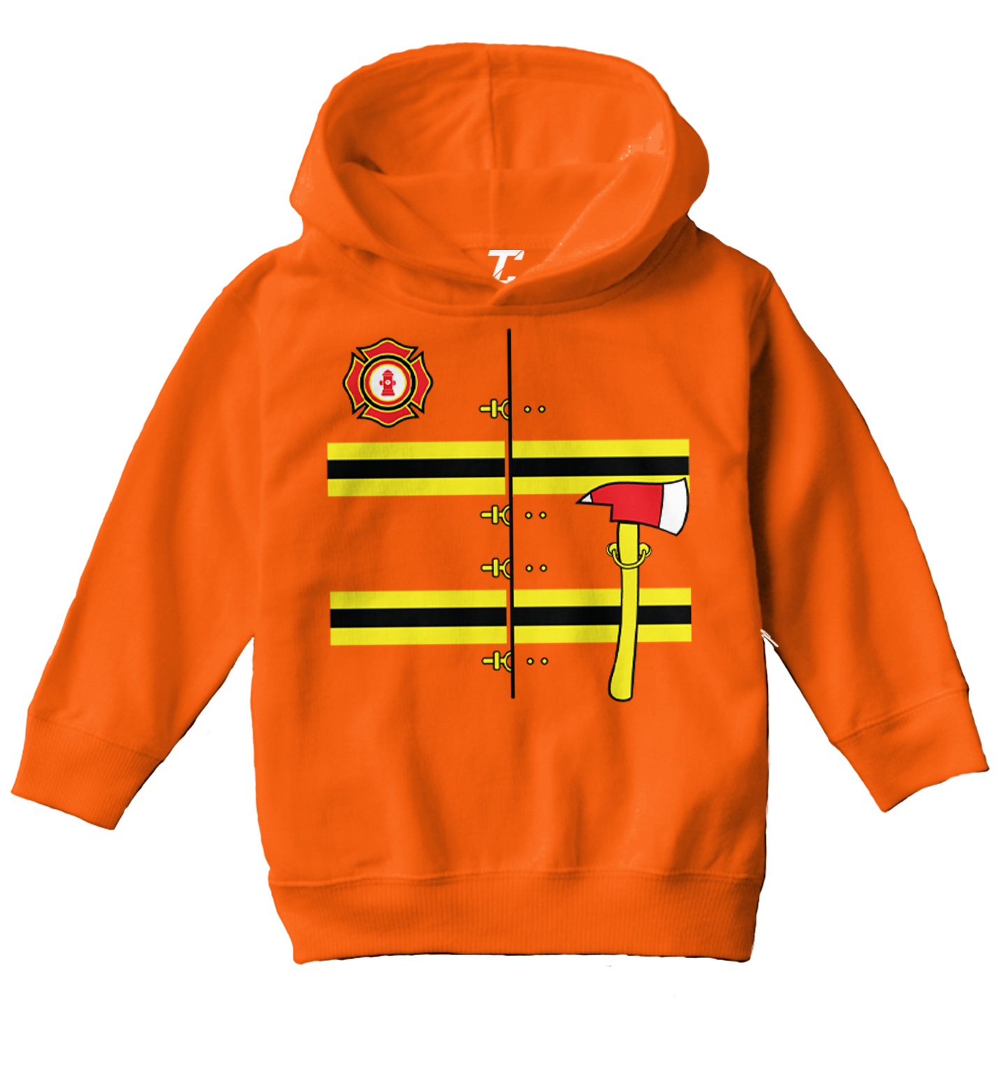 Firefighter Outfit - Costume Uniform Hero Fireman Toddler/Youth Hoodie - Picture 8 of 12