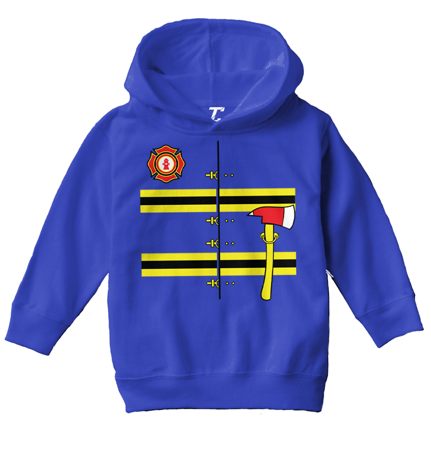 Firefighter Outfit - Costume Uniform Hero Fireman Toddler/Youth Hoodie - Picture 11 of 12