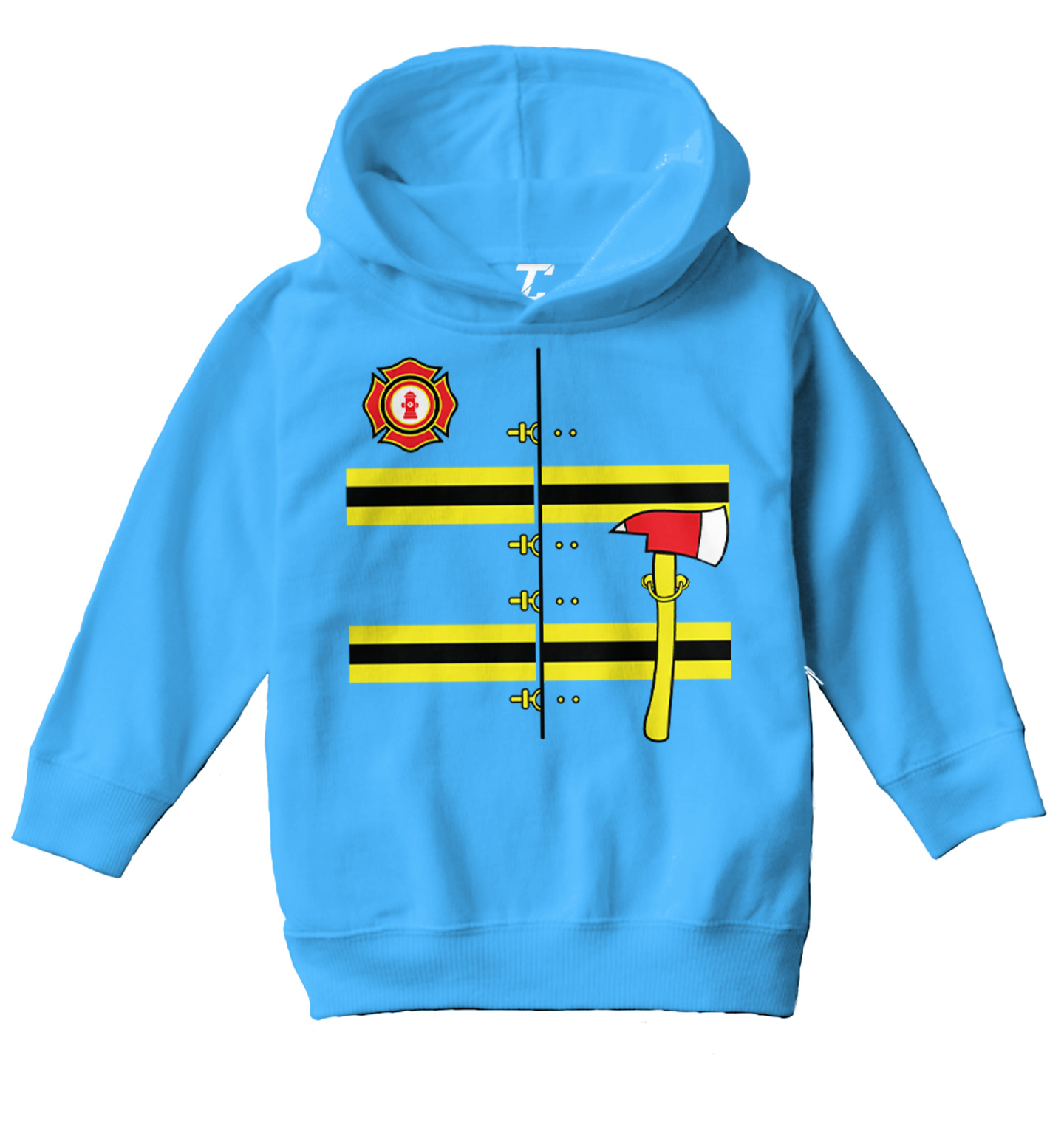 Firefighter Outfit - Costume Uniform Hero Fireman Toddler/Youth Hoodie - Picture 12 of 12