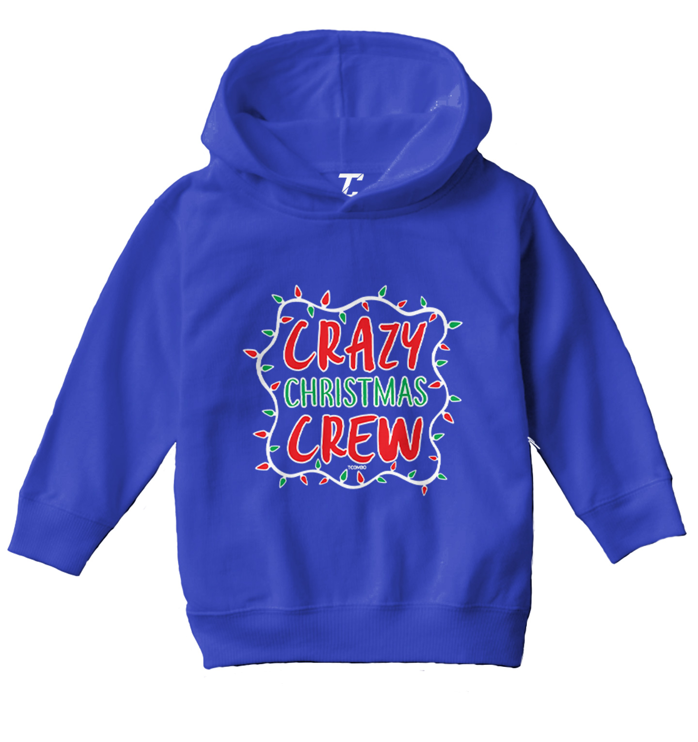 Crazy Christmas Crew - Santa Claus Xmas Lights Holiday Toddler/Youth Hoodie - Picture 11 of 12