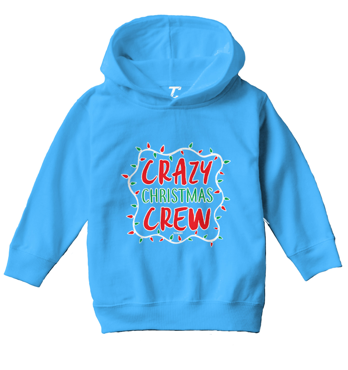 Crazy Christmas Crew - Santa Claus Xmas Lights Holiday Toddler/Youth Hoodie - Picture 12 of 12