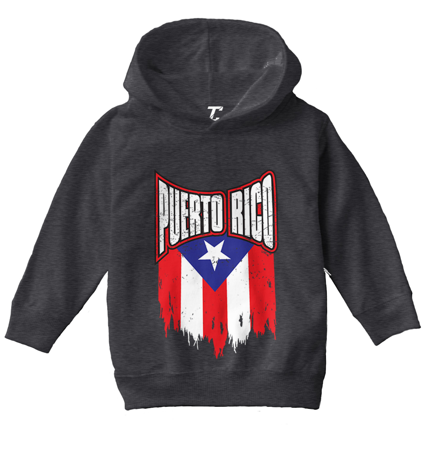 Puerto Rico - Torn Flag Strong Country Pride Proud Toddler/Youth Hoodie - Picture 3 of 12