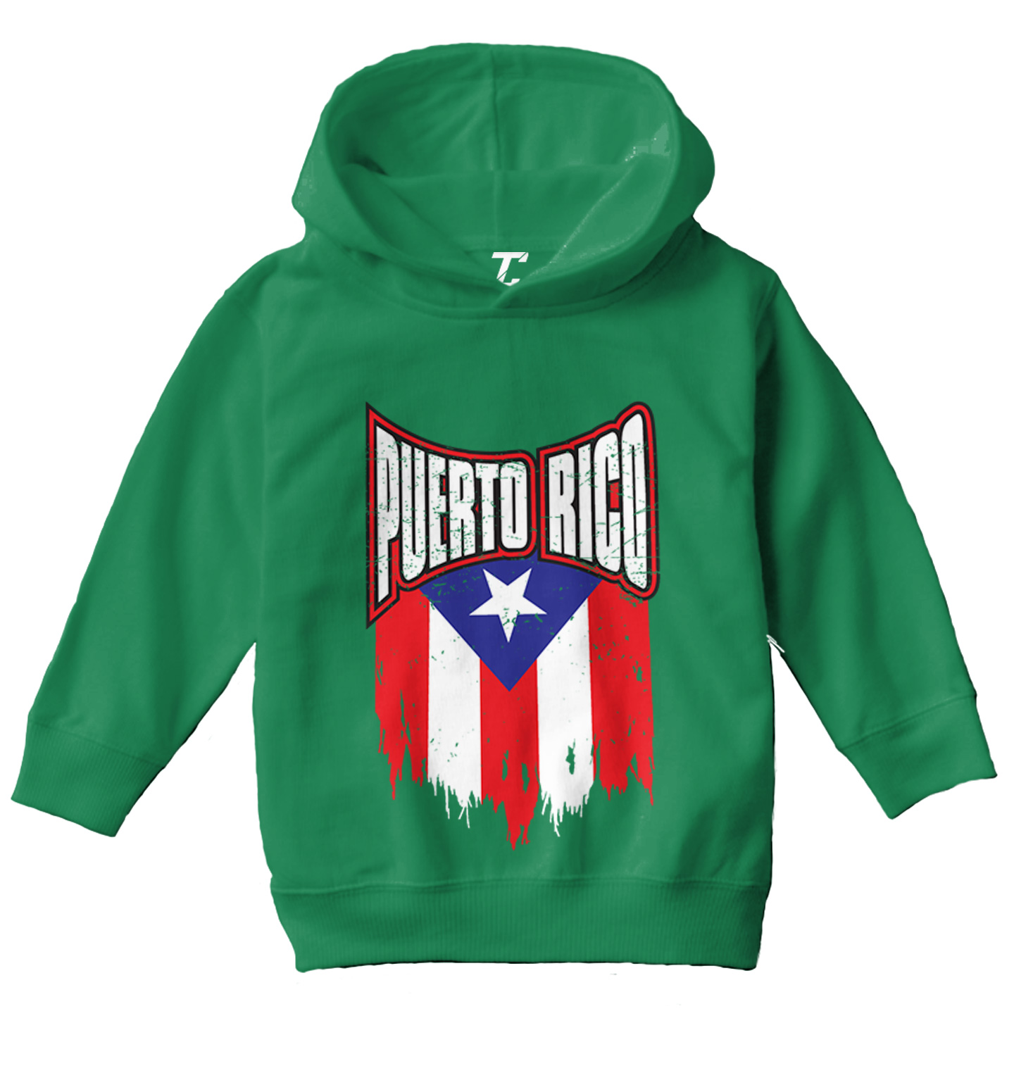 Puerto Rico - Torn Flag Strong Country Pride Proud Toddler/Youth Hoodie - Picture 5 of 12