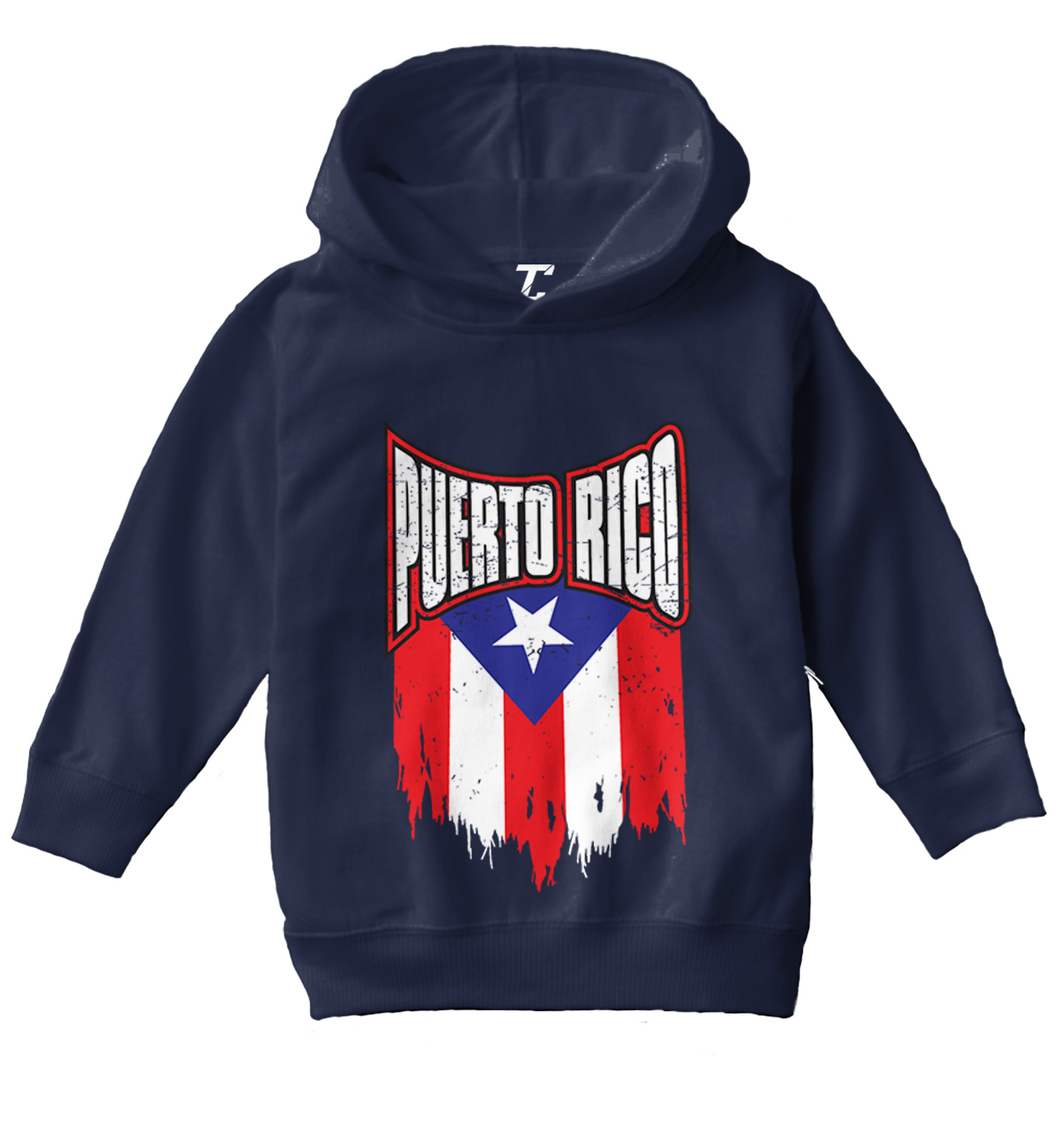 Puerto Rico - Torn Flag Strong Country Pride Proud Toddler/Youth Hoodie - Picture 7 of 12