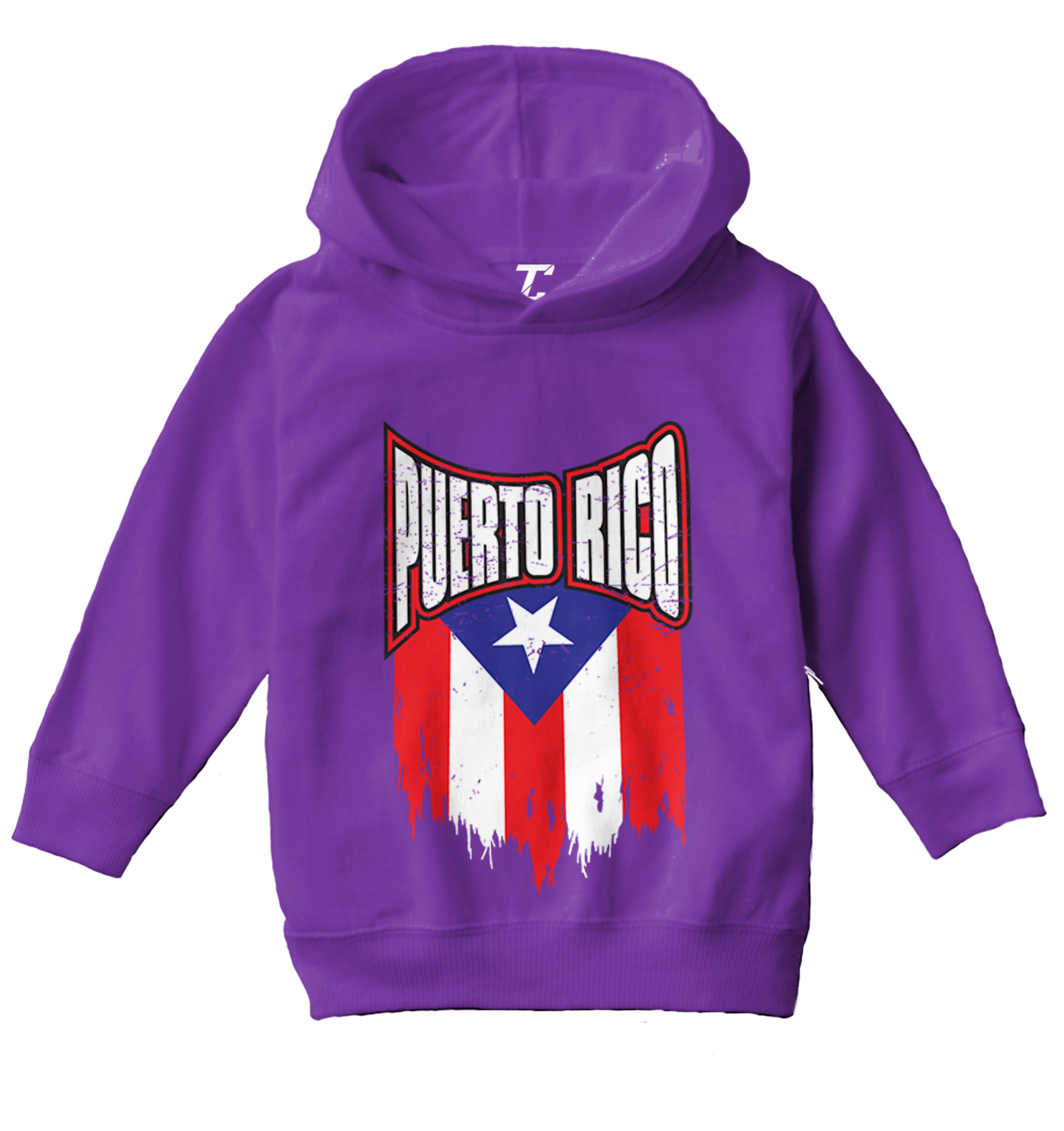 Puerto Rico - Torn Flag Strong Country Pride Proud Toddler/Youth Hoodie - Picture 9 of 12