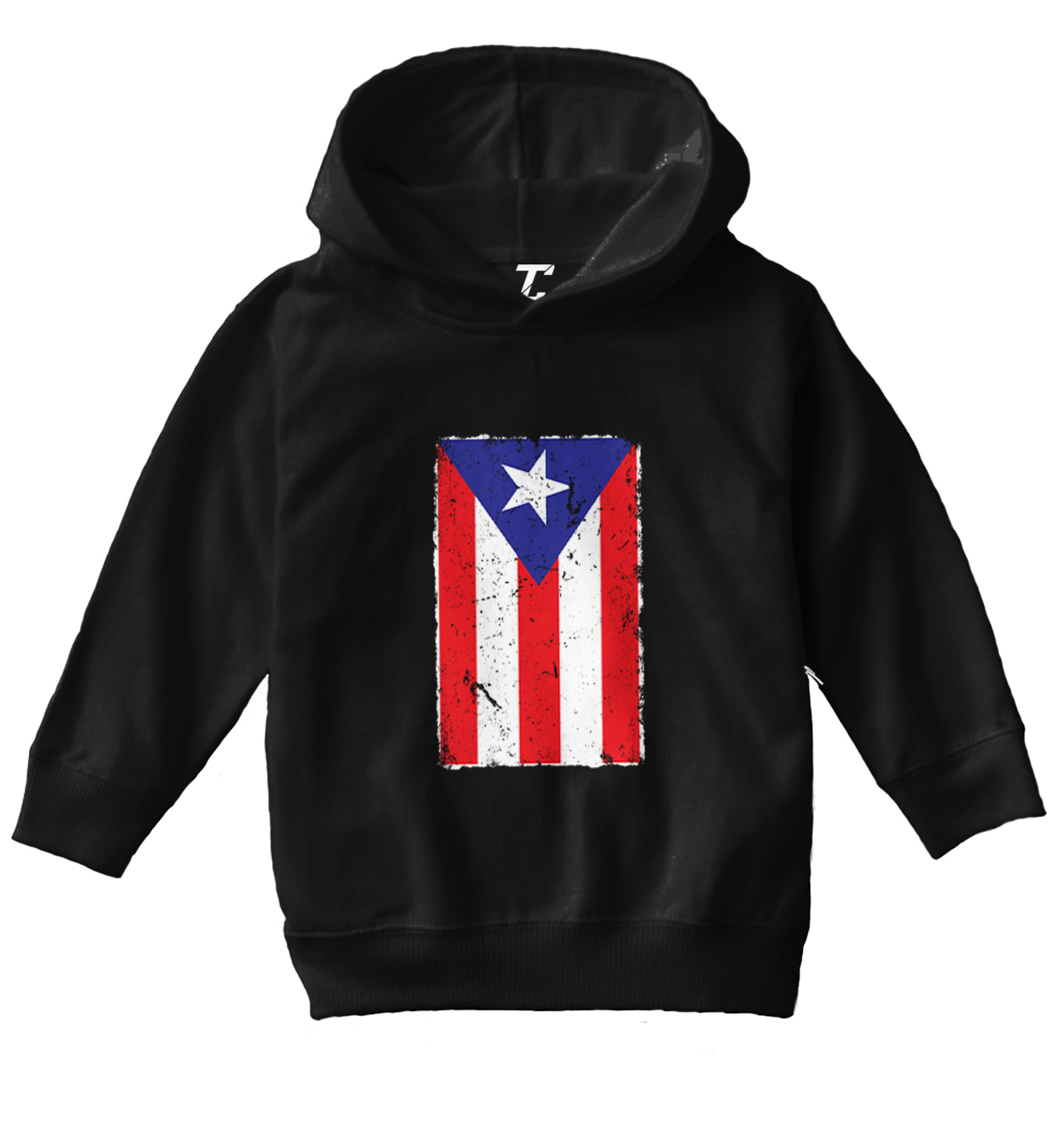 Puerto Rico - Distressed Flag Strong Proud Pride Toddler/Youth Hoodie - Picture 2 of 12