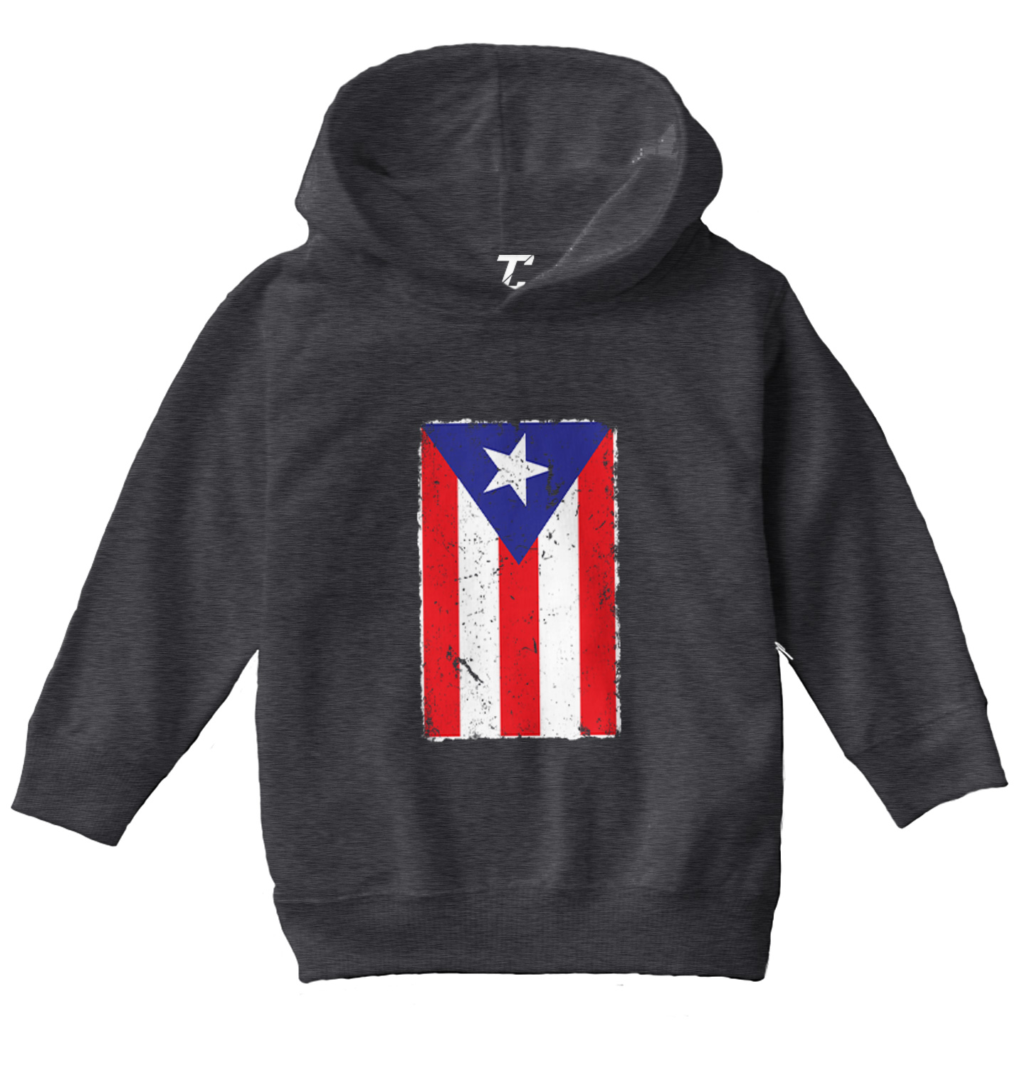 Puerto Rico - Distressed Flag Strong Proud Pride Toddler/Youth Hoodie - Picture 3 of 12