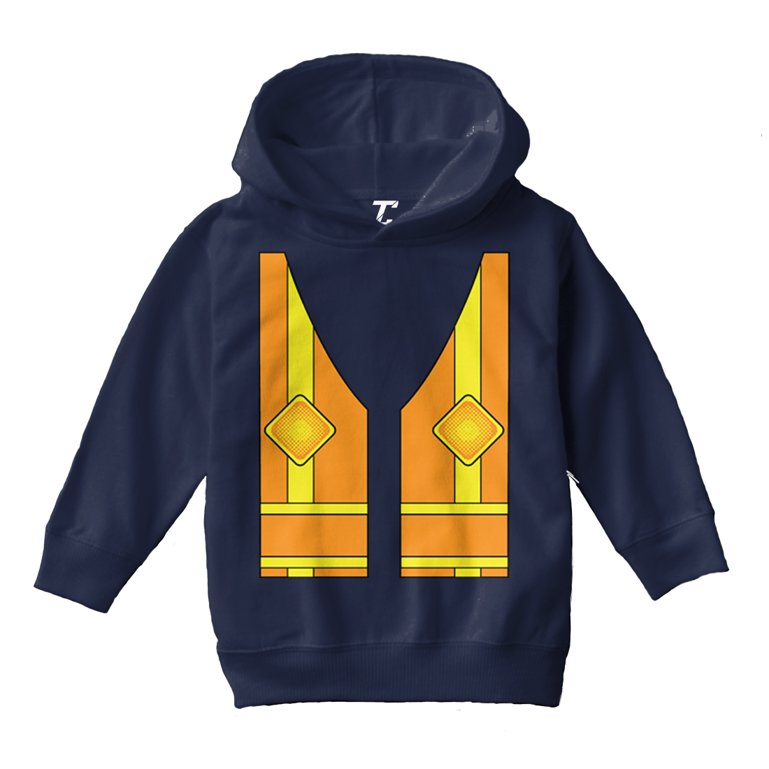 Construction Worker Vest - Halloween Outfit Toddler/Youth Hoodie - Picture 7 of 12