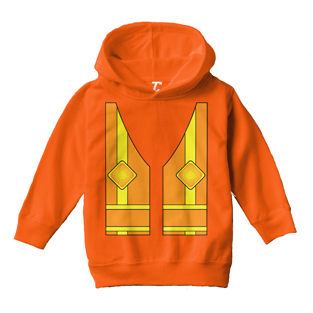Construction Worker Vest - Halloween Outfit Toddler/Youth Hoodie - Picture 8 of 12