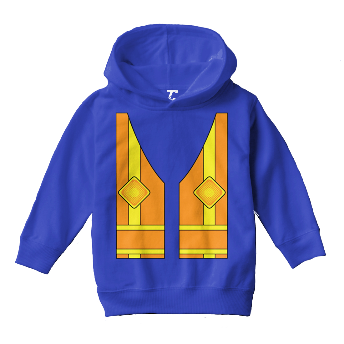 Construction Worker Vest - Halloween Outfit Toddler/Youth Hoodie - Picture 11 of 12