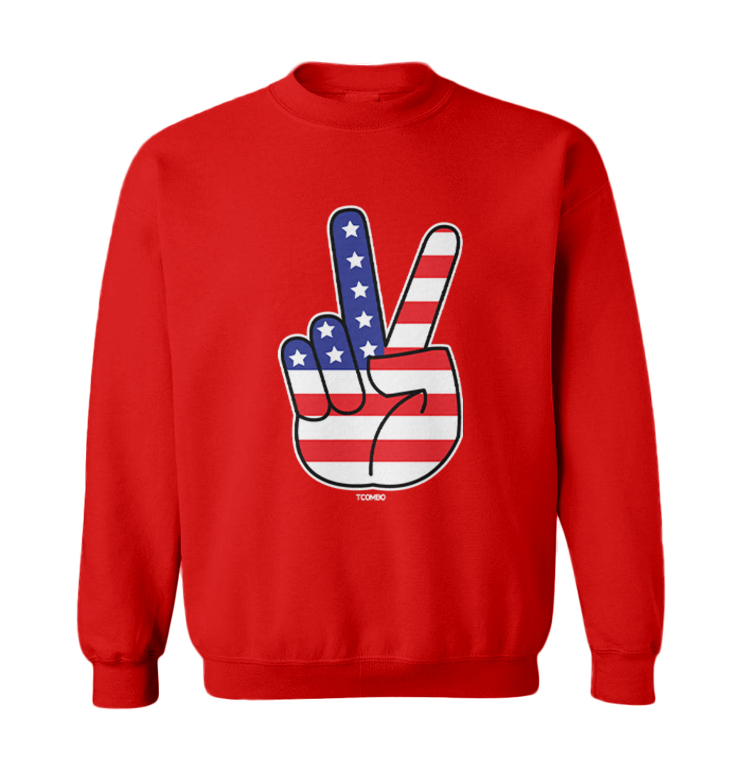 Peace Sign - American Flag USA United Staes 4th Of July Toddler Crewneck Sweater - Picture 7 of 8