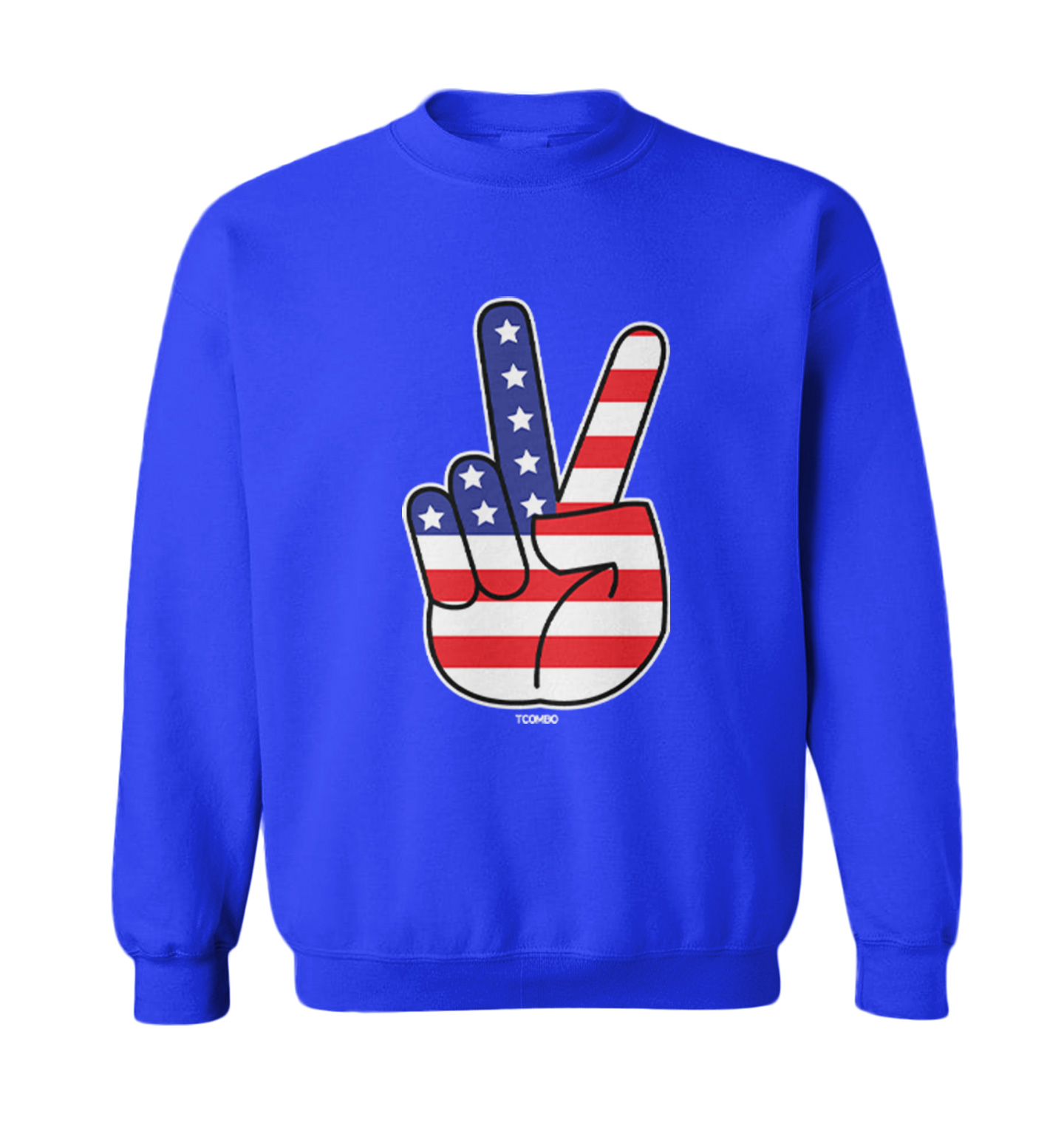 Peace Sign - American Flag USA United Staes 4th Of July Toddler Crewneck Sweater - Picture 8 of 8