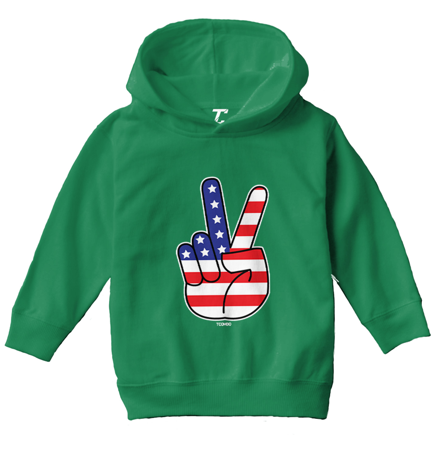 Peace Sign - American Flag USA United Staes 4th Of July Toddler/Youth Hoodie - Picture 5 of 12