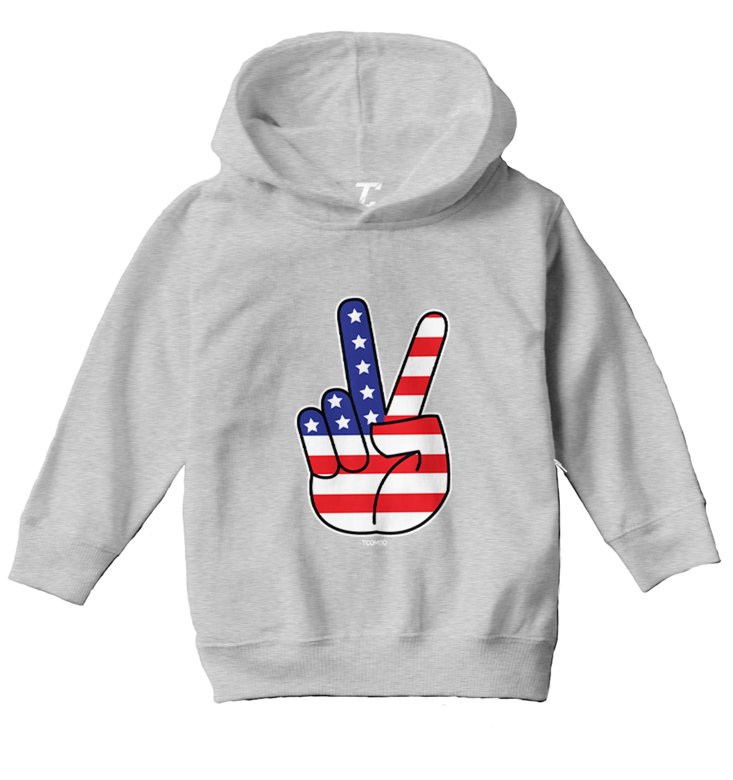Peace Sign - American Flag USA United Staes 4th Of July Toddler/Youth Hoodie - Picture 6 of 12