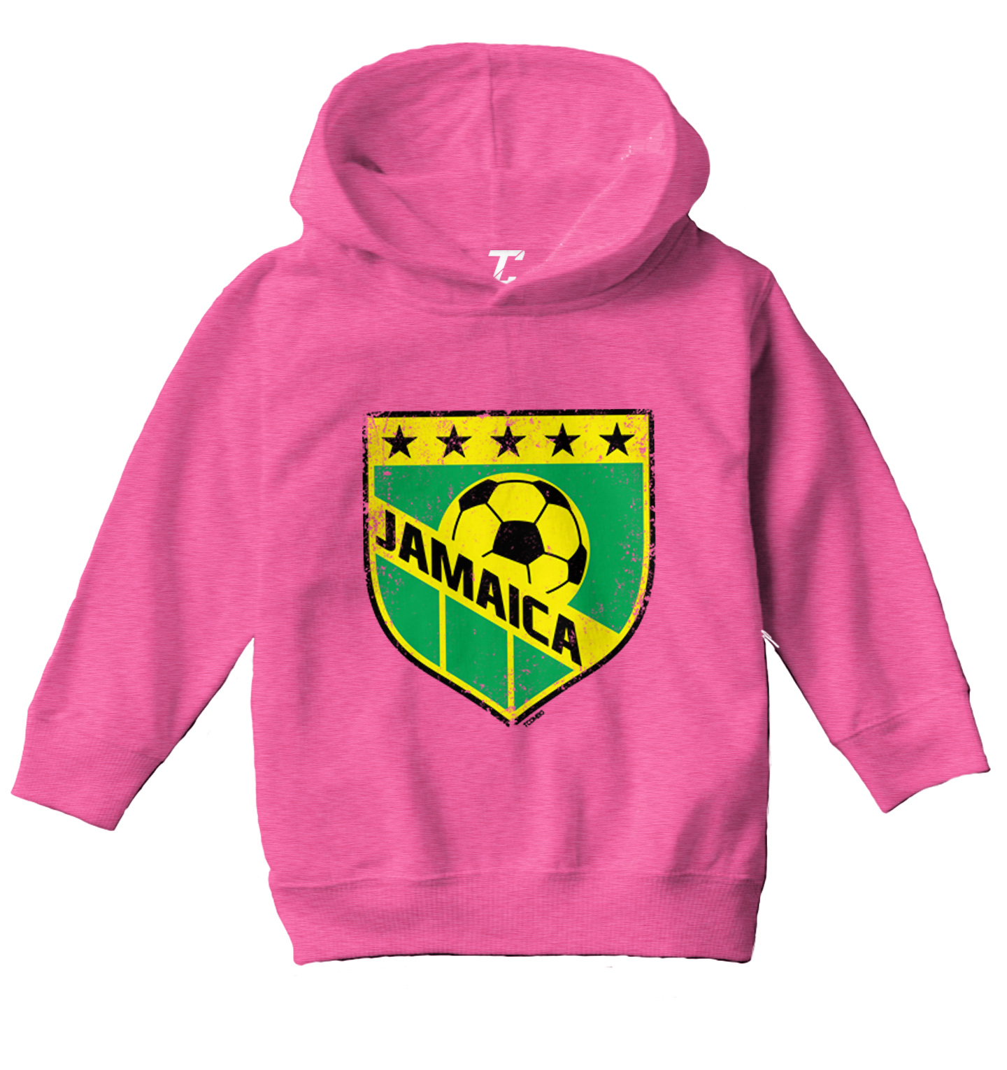 Jamaica Soccer - Distressed Badge Country Proud Pride Toddler/Youth Hoodie - Picture 4 of 12