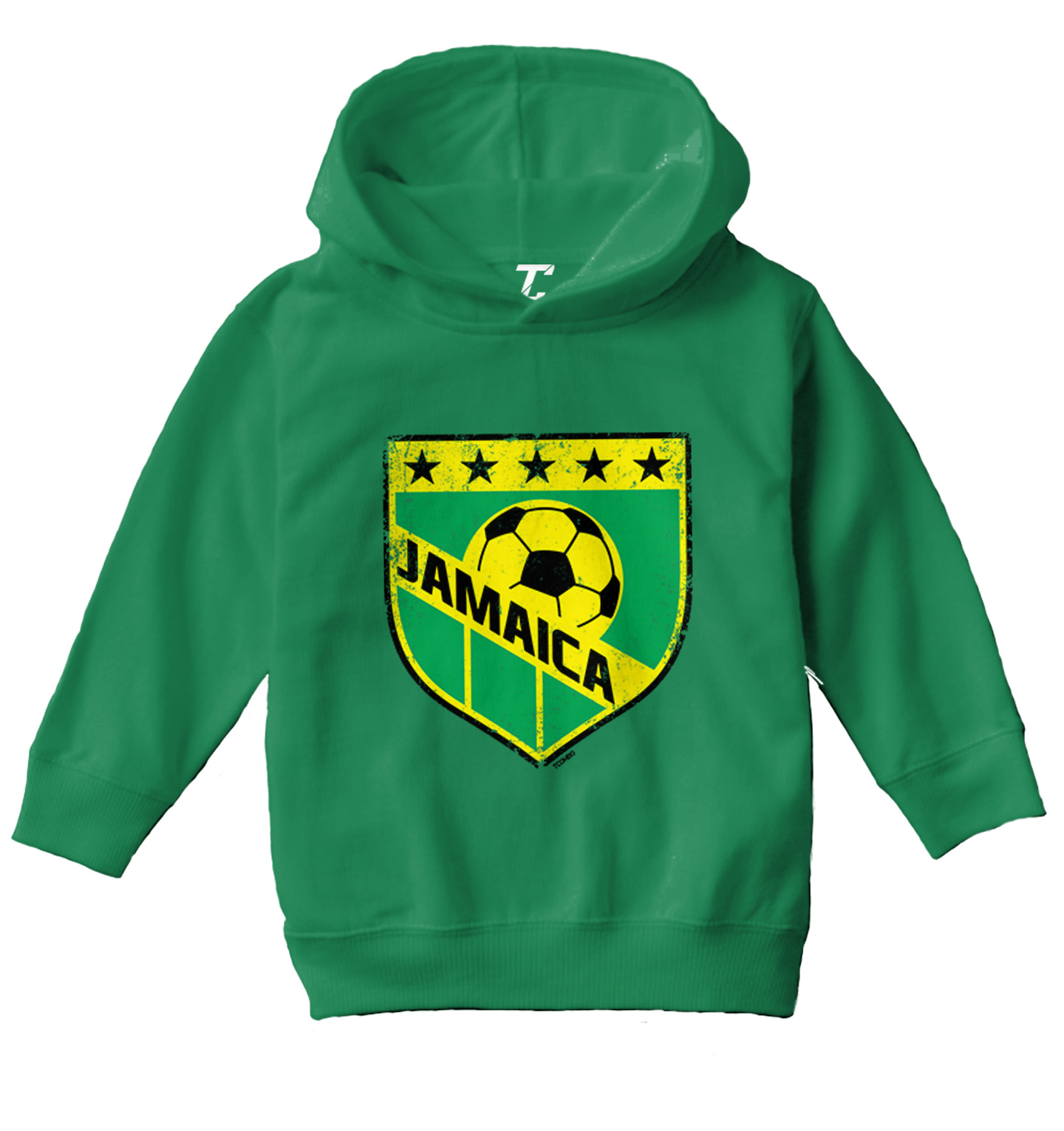 Jamaica Soccer - Distressed Badge Country Proud Pride Toddler/Youth Hoodie - Picture 5 of 12