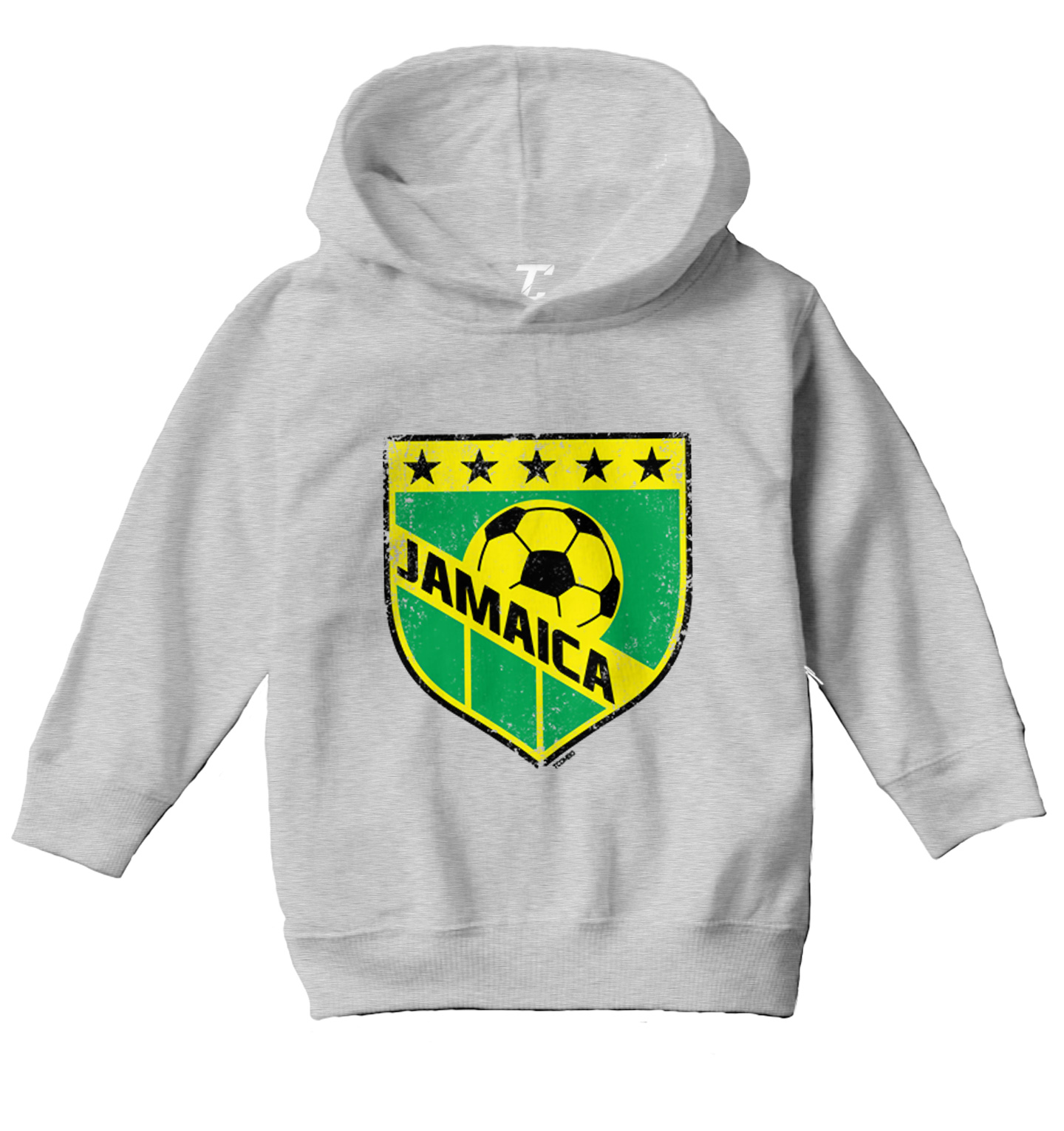 Jamaica Soccer - Distressed Badge Country Proud Pride Toddler/Youth Hoodie - Picture 6 of 12