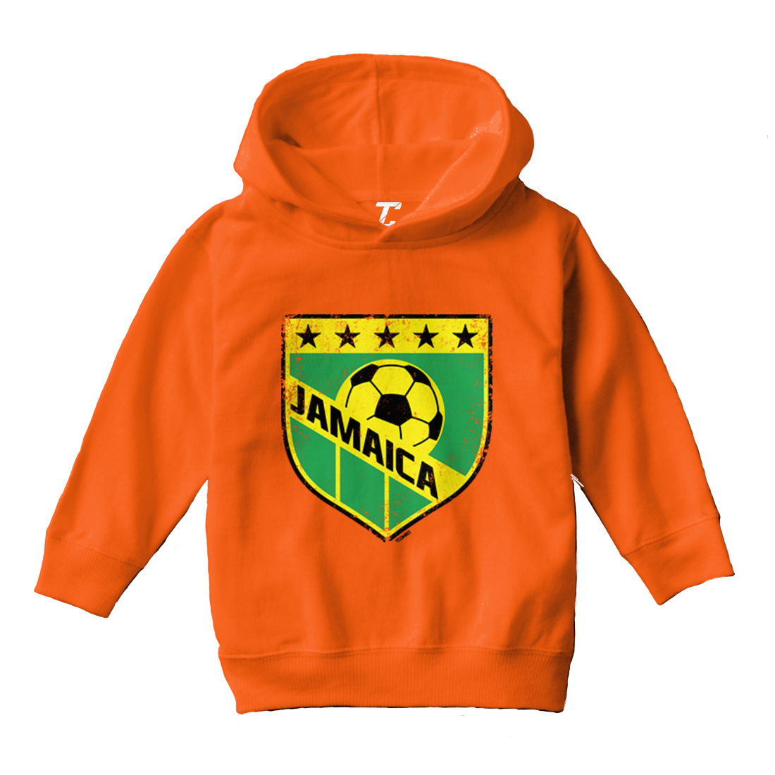 Jamaica Soccer - Distressed Badge Country Proud Pride Toddler/Youth Hoodie - Picture 8 of 12
