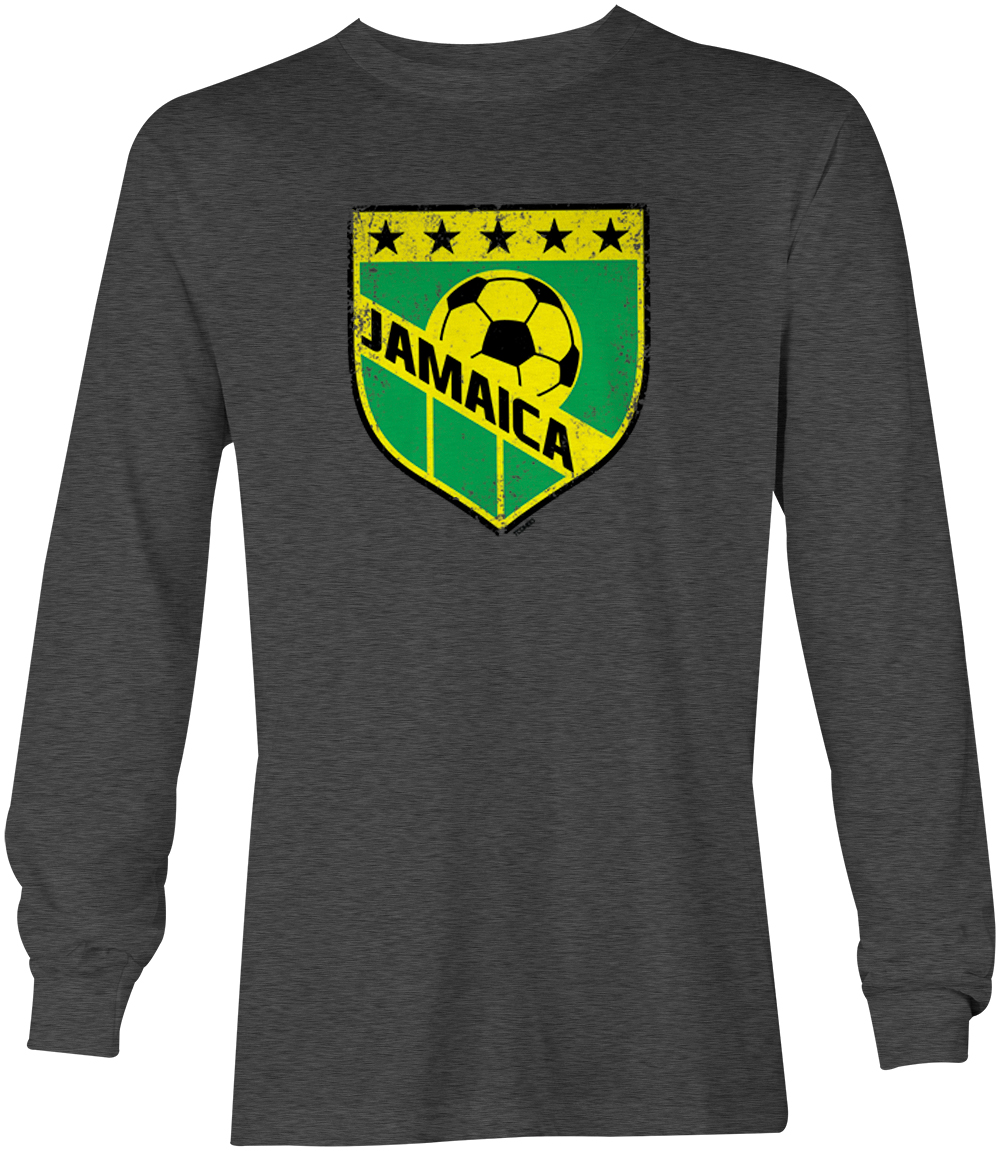 Jamaica Soccer - Distressed Badge Country Proud Pride Youth T-Shirt - Picture 14 of 20