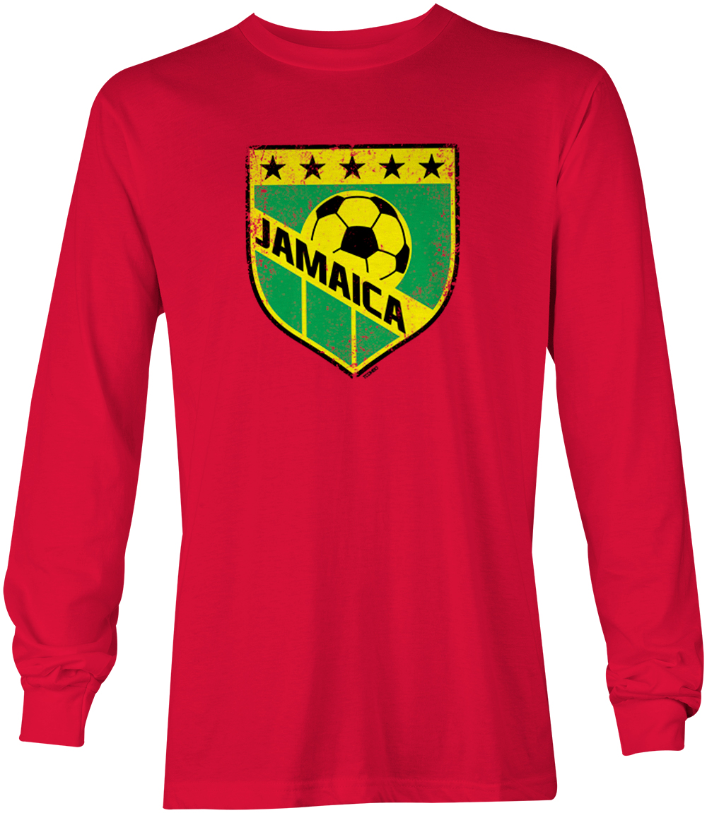 Jamaica Soccer - Distressed Badge Country Proud Pride Youth T-Shirt - Picture 19 of 20