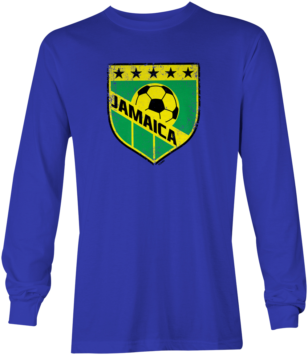 Jamaica Soccer - Distressed Badge Country Proud Pride Youth T-Shirt - Picture 20 of 20