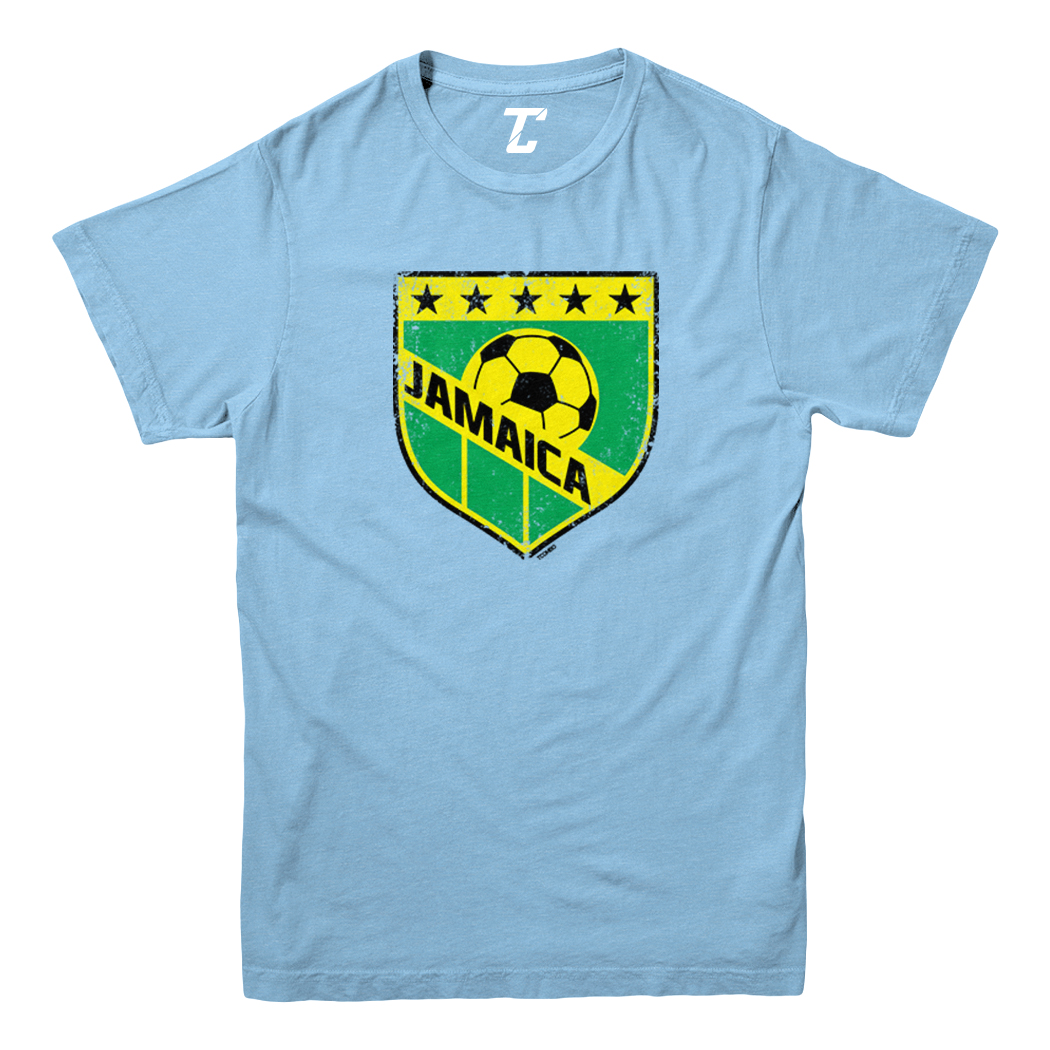 Jamaica Soccer - Distressed Badge Country Proud Pride Youth T-Shirt - Picture 5 of 20