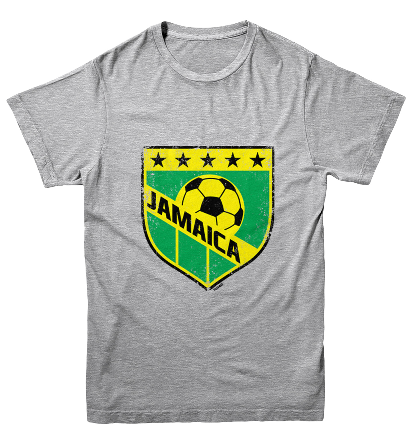 Jamaica Soccer - Distressed Badge Country Proud Pride Youth T-Shirt - Picture 6 of 20