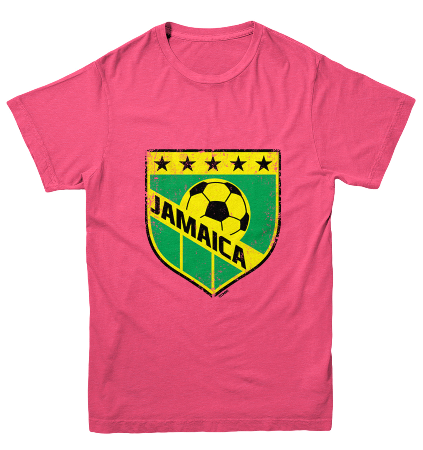 Jamaica Soccer - Distressed Badge Country Proud Pride Youth T-Shirt - Picture 9 of 20
