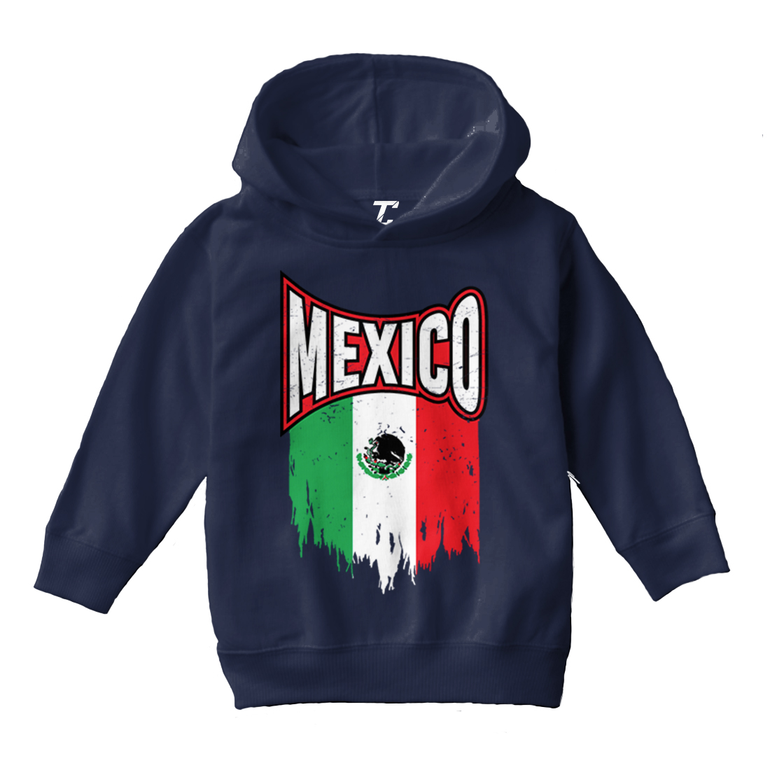 Mexico Torn Flag - Mexican Strong Proud Pride Toddler/Youth Hoodie - Picture 7 of 12