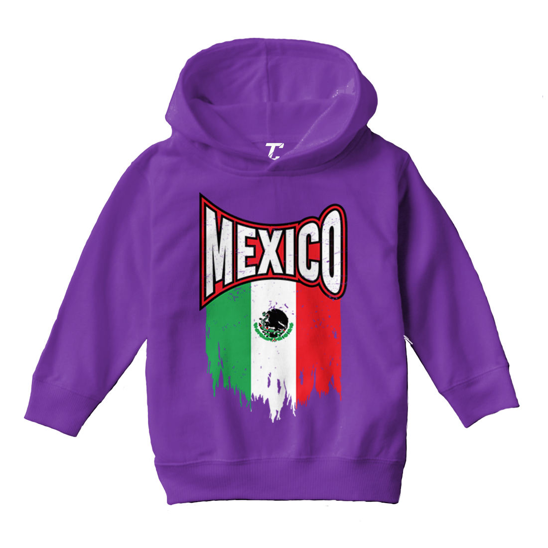 Mexico Torn Flag - Mexican Strong Proud Pride Toddler/Youth Hoodie - Picture 9 of 12