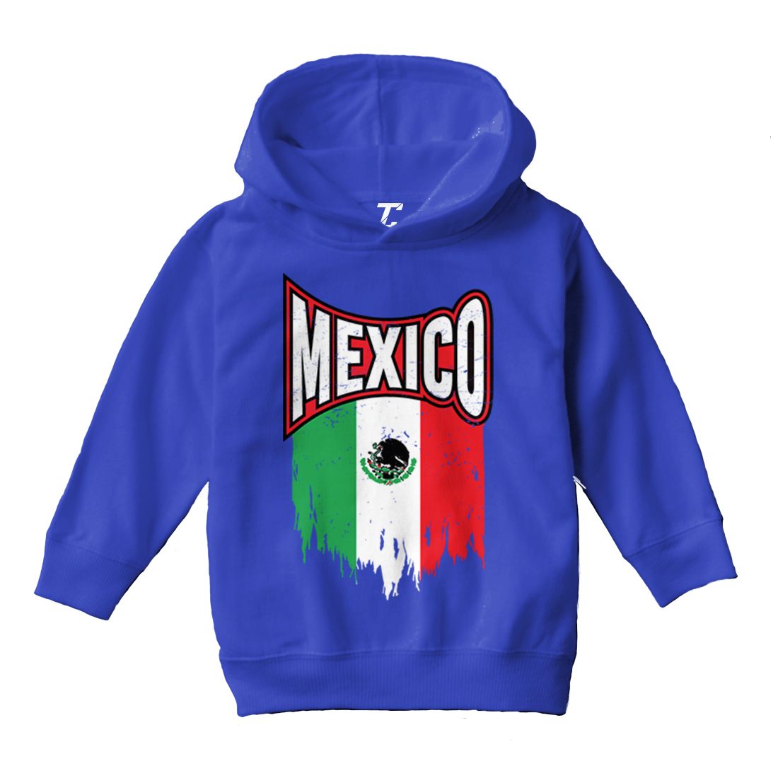 Mexico Torn Flag - Mexican Strong Proud Pride Toddler/Youth Hoodie - Picture 11 of 12
